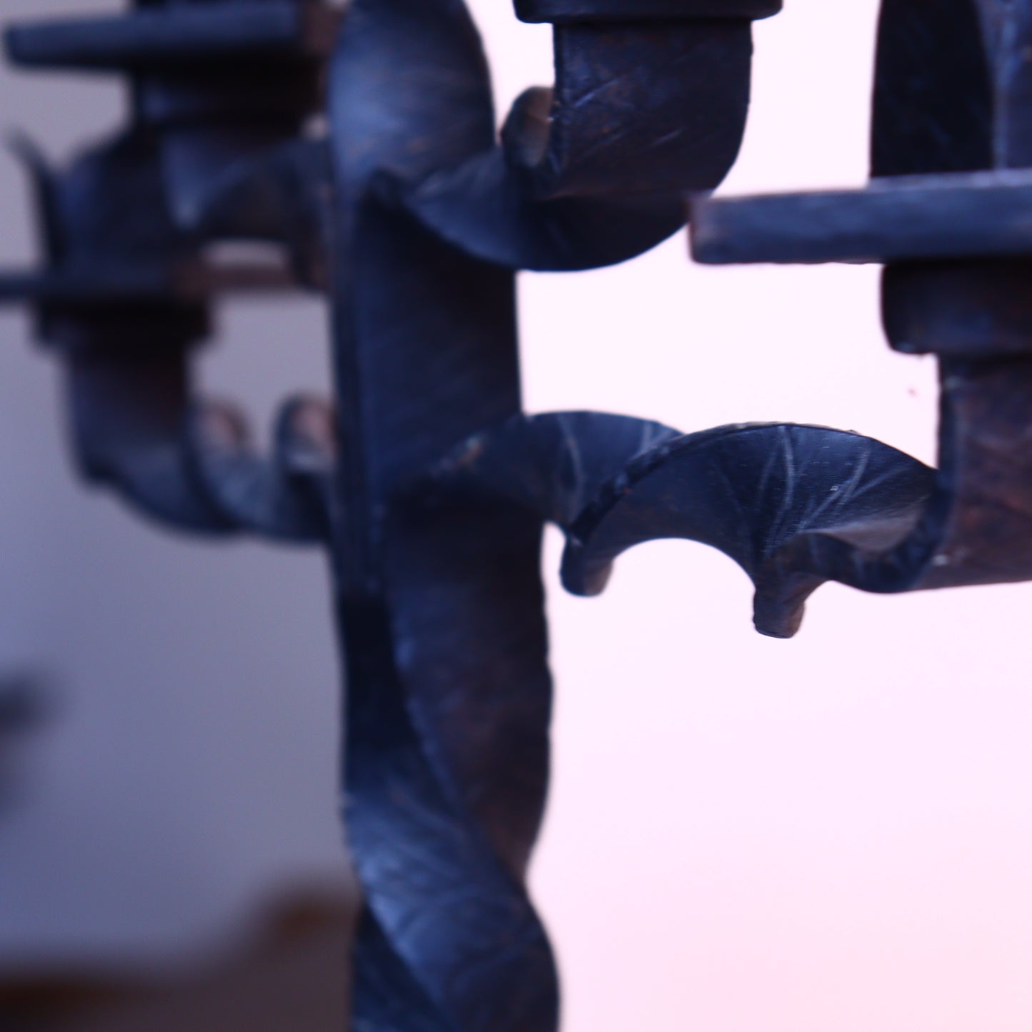 Hand-Forged Steel Candle Holder – Five-Arm