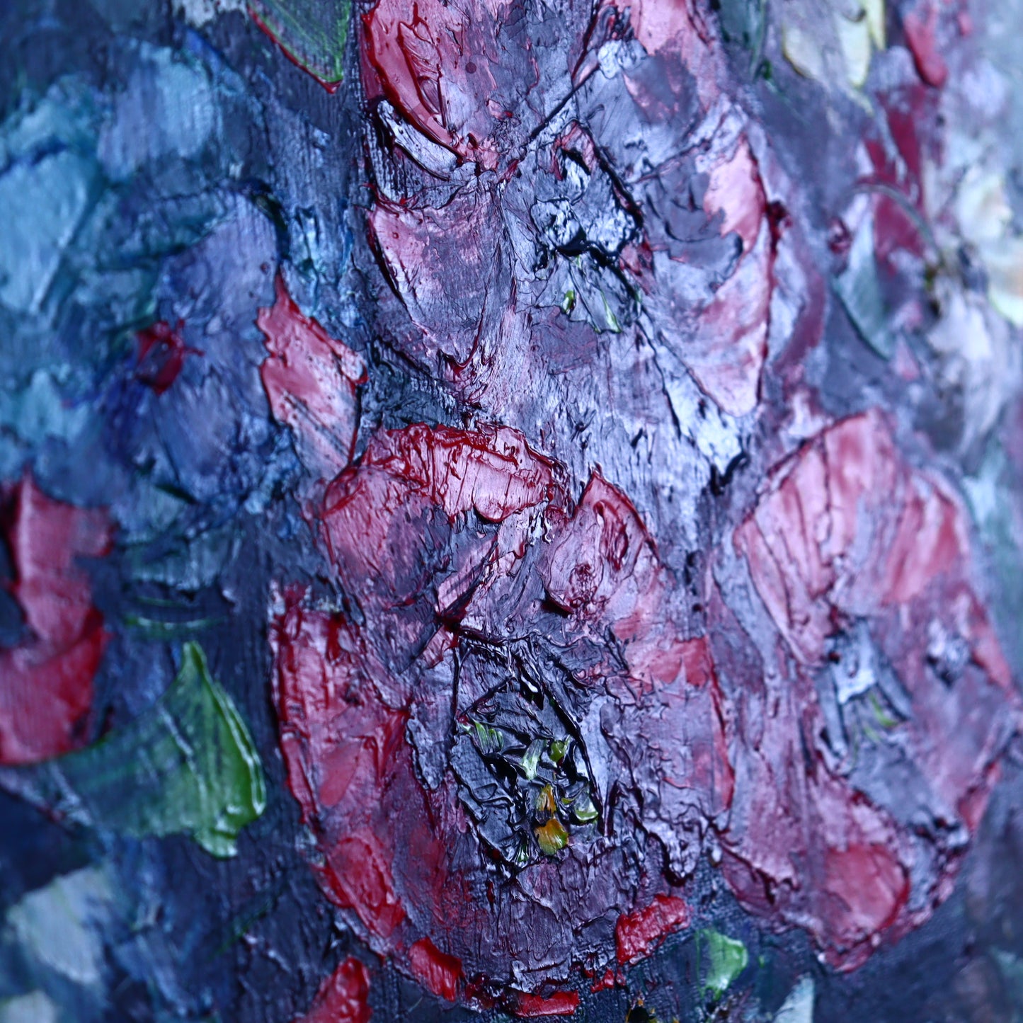 Oil Painting on Canvas - Bouquet with Red Poppies