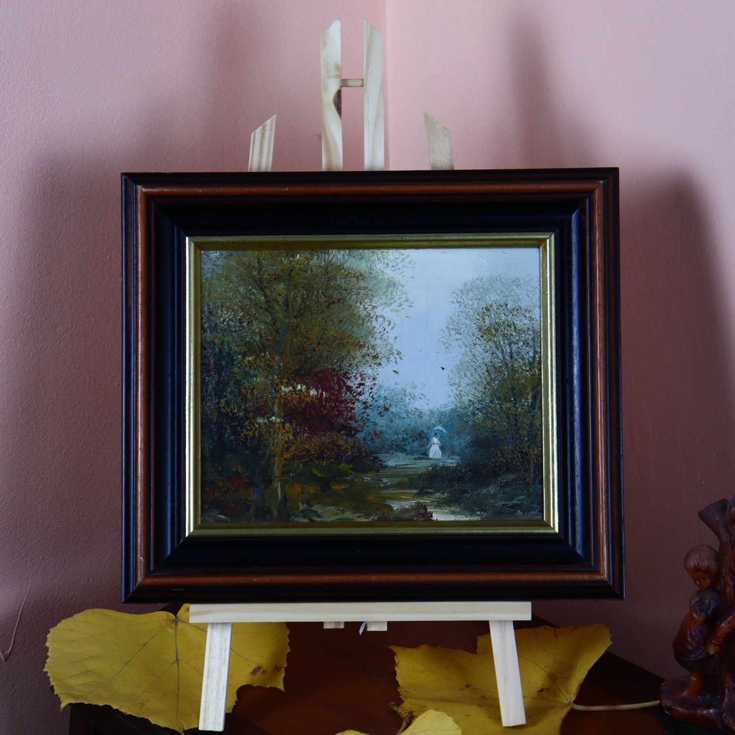 Painting on Canvas - Landscape with Woman in White