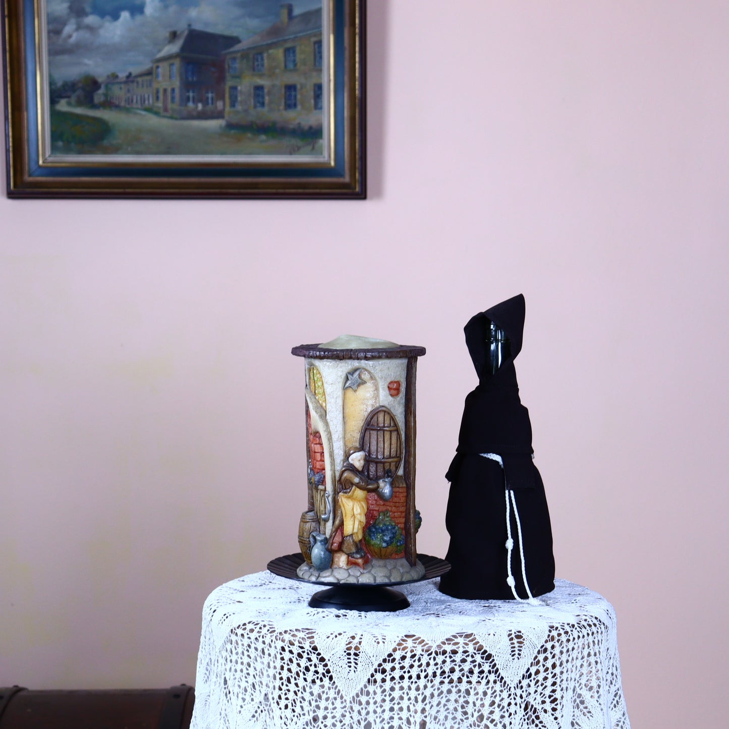 Decorative Candle – Figures of Monks in the Style of Grützner
