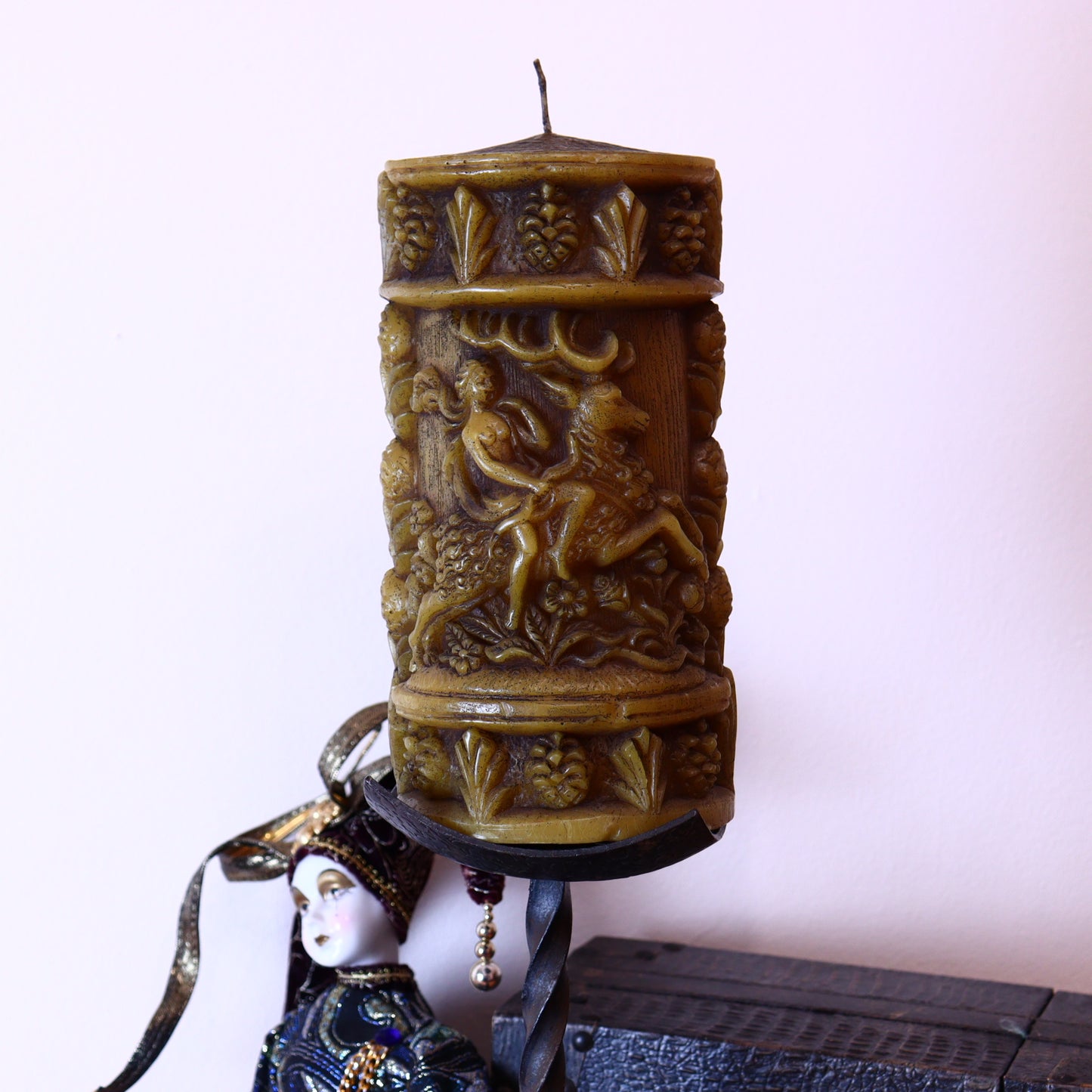 Decorative Candle – Deer Motif Handcrafted Candle