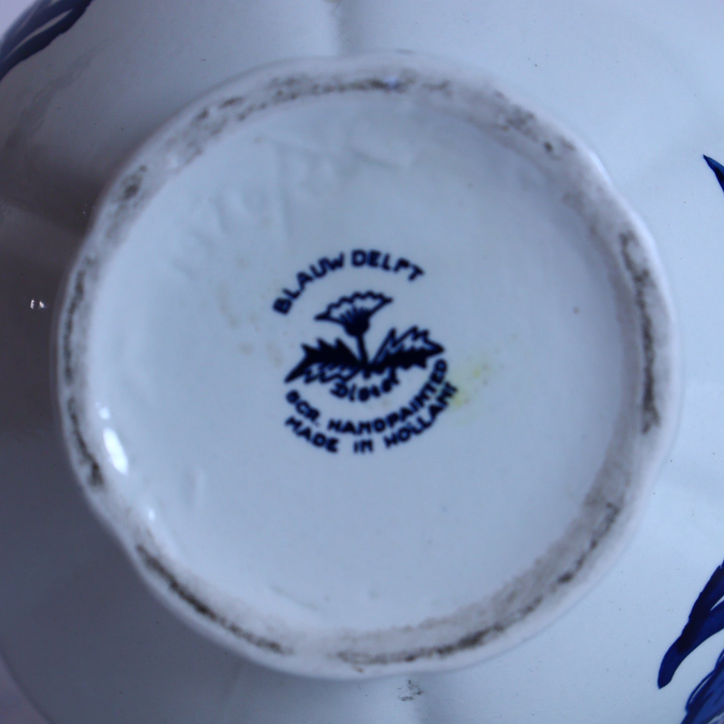 Ceramic Pitcher – Large Blue Delft Style with Floral Motif