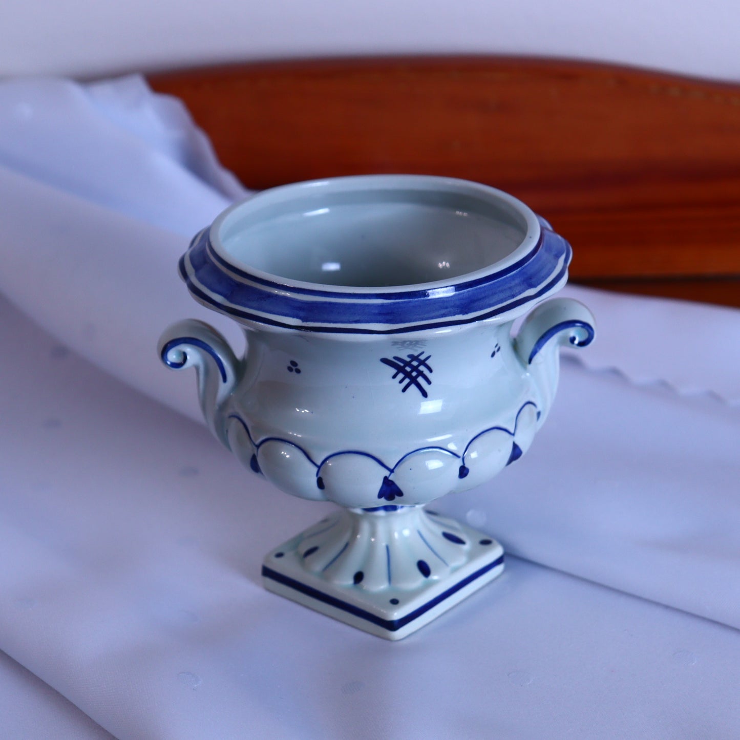 Ceramic Vase – Small Delft Style Amphora