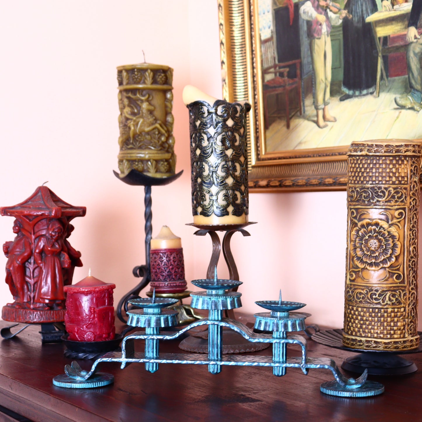 Metal Candle Holder – Three Arms