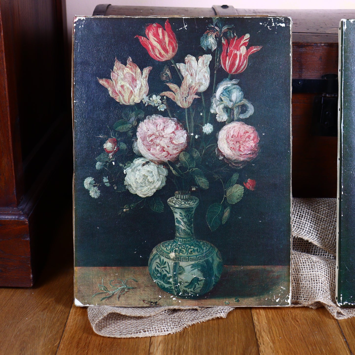 A pair of old reproductions of Jan Brueghel's paintings