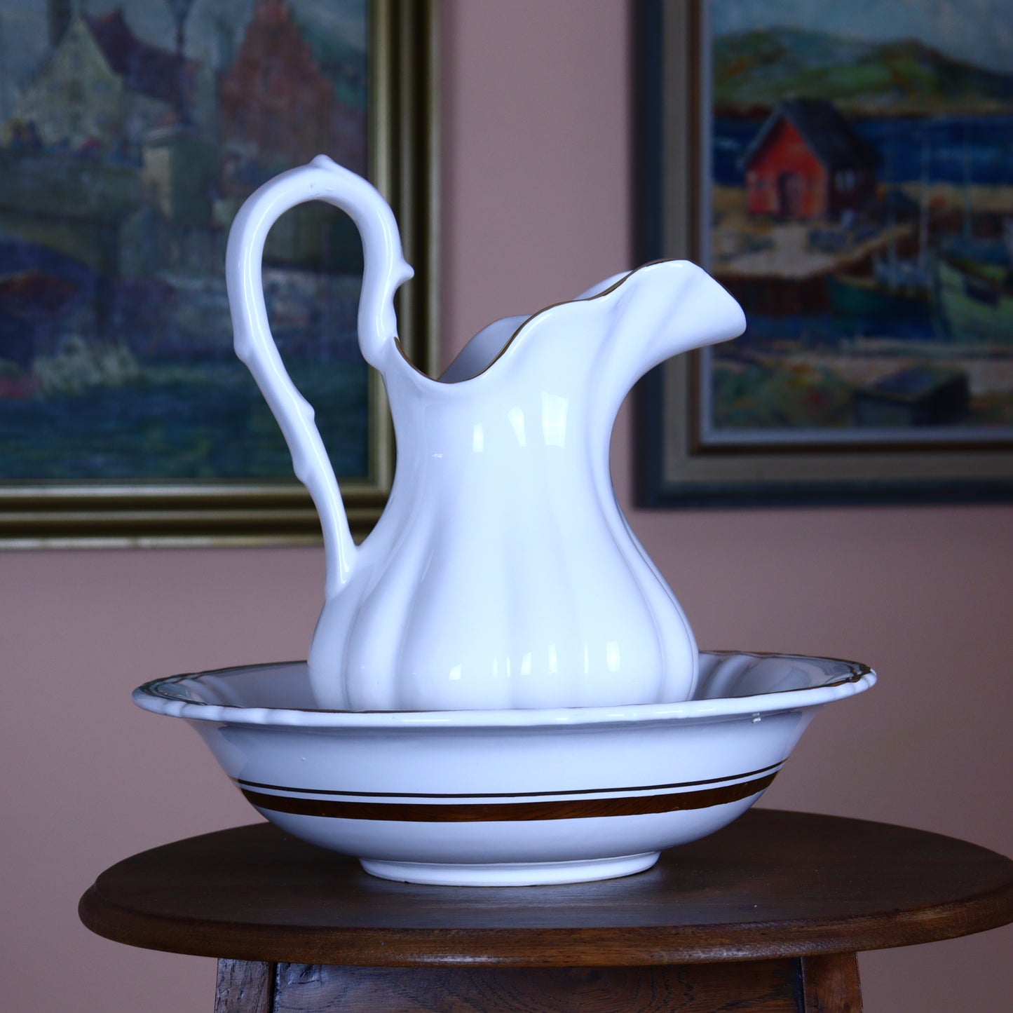 Ceramic Wash Set – Delfts Art Jug and Bowl