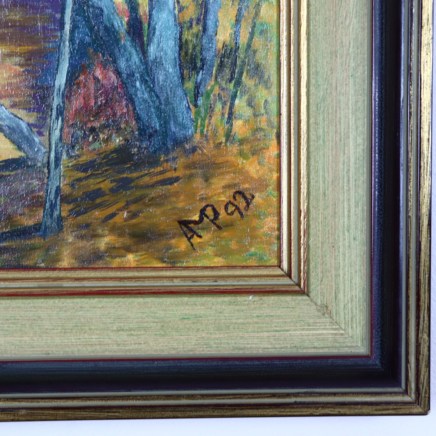 Painting on Canvas – Forest Pond in Autumn Light