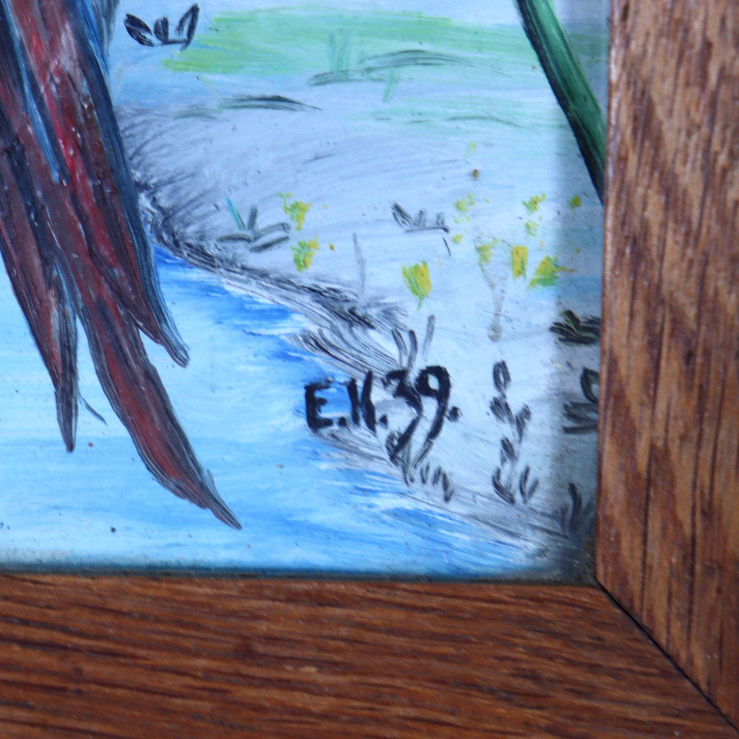 Small Painting on Board – Parrot