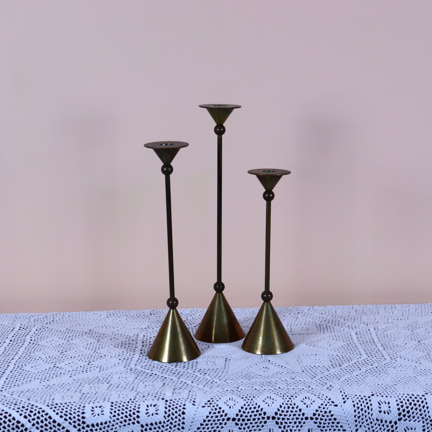 Set of Brass Candlesticks