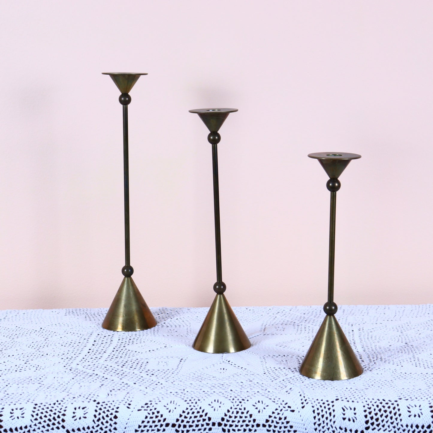 Set of Brass Candlesticks