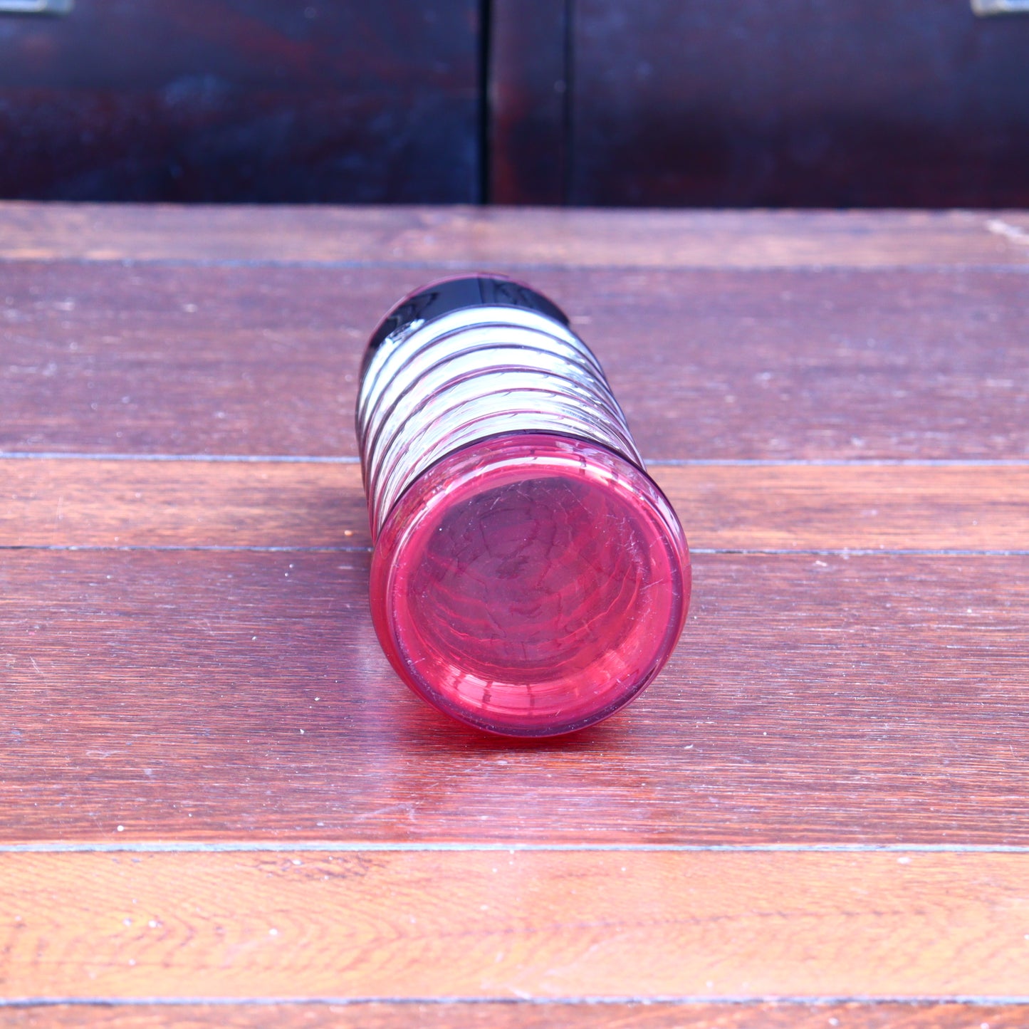 Vintage Glass Vase – Ruby-to-Black
