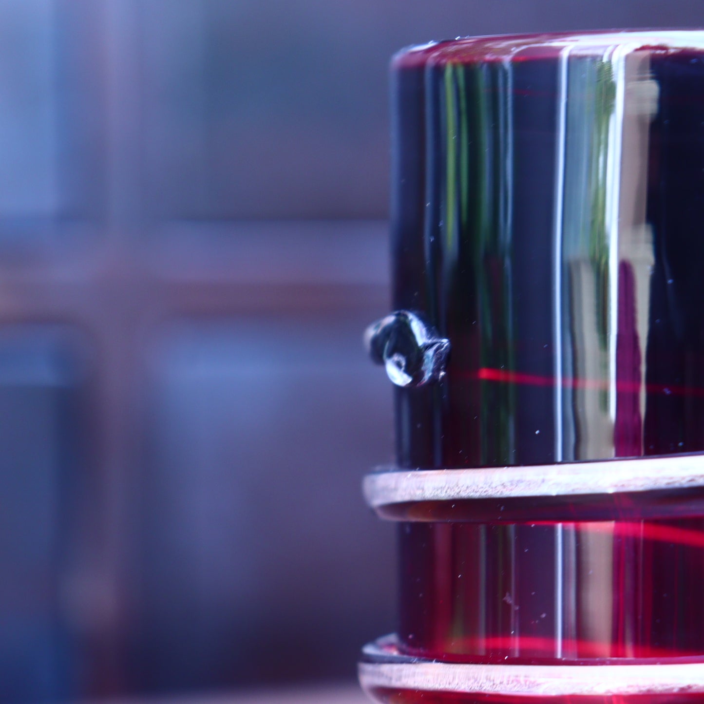 Vintage Glass Vase – Ruby-to-Black