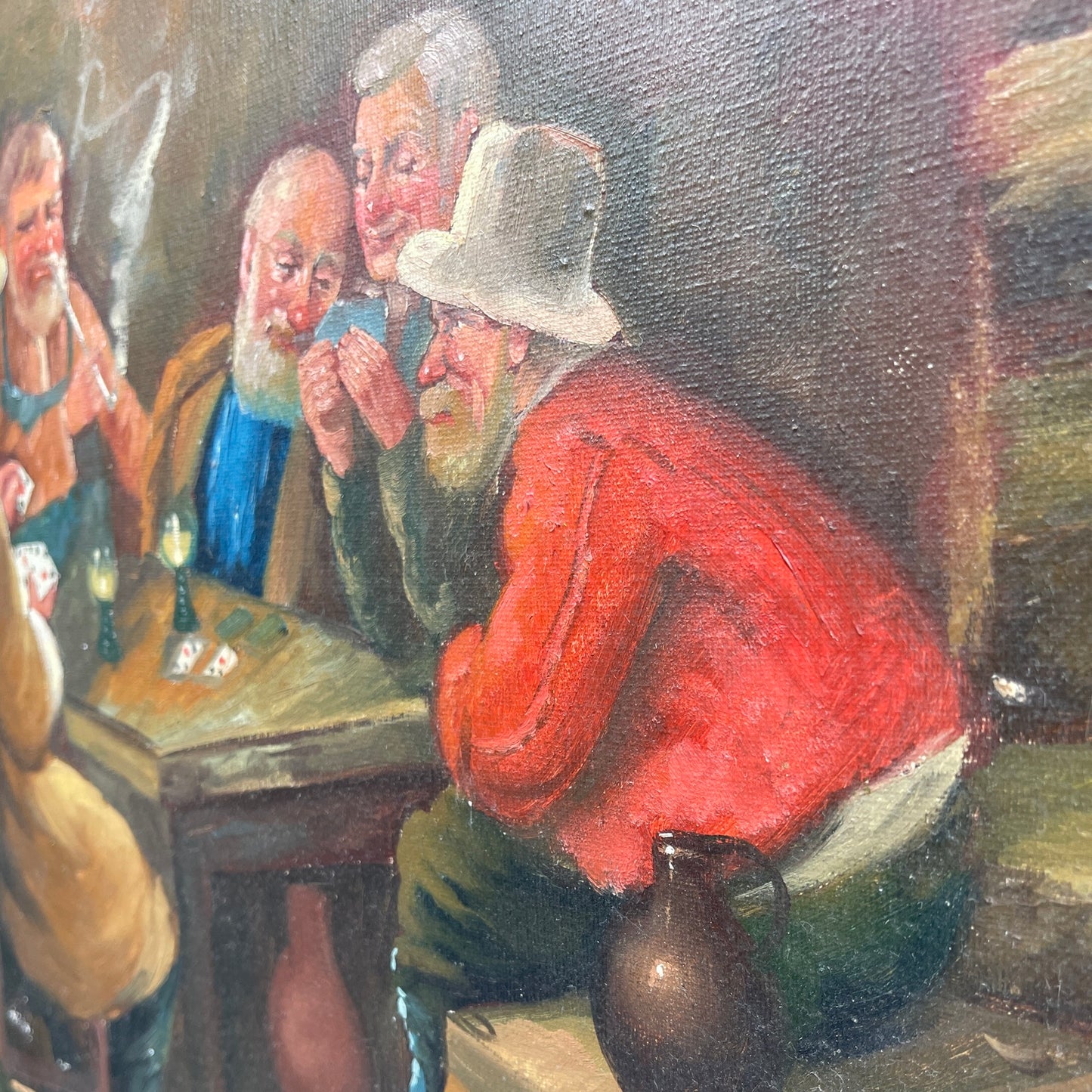 Painting on Canvas – Card Players