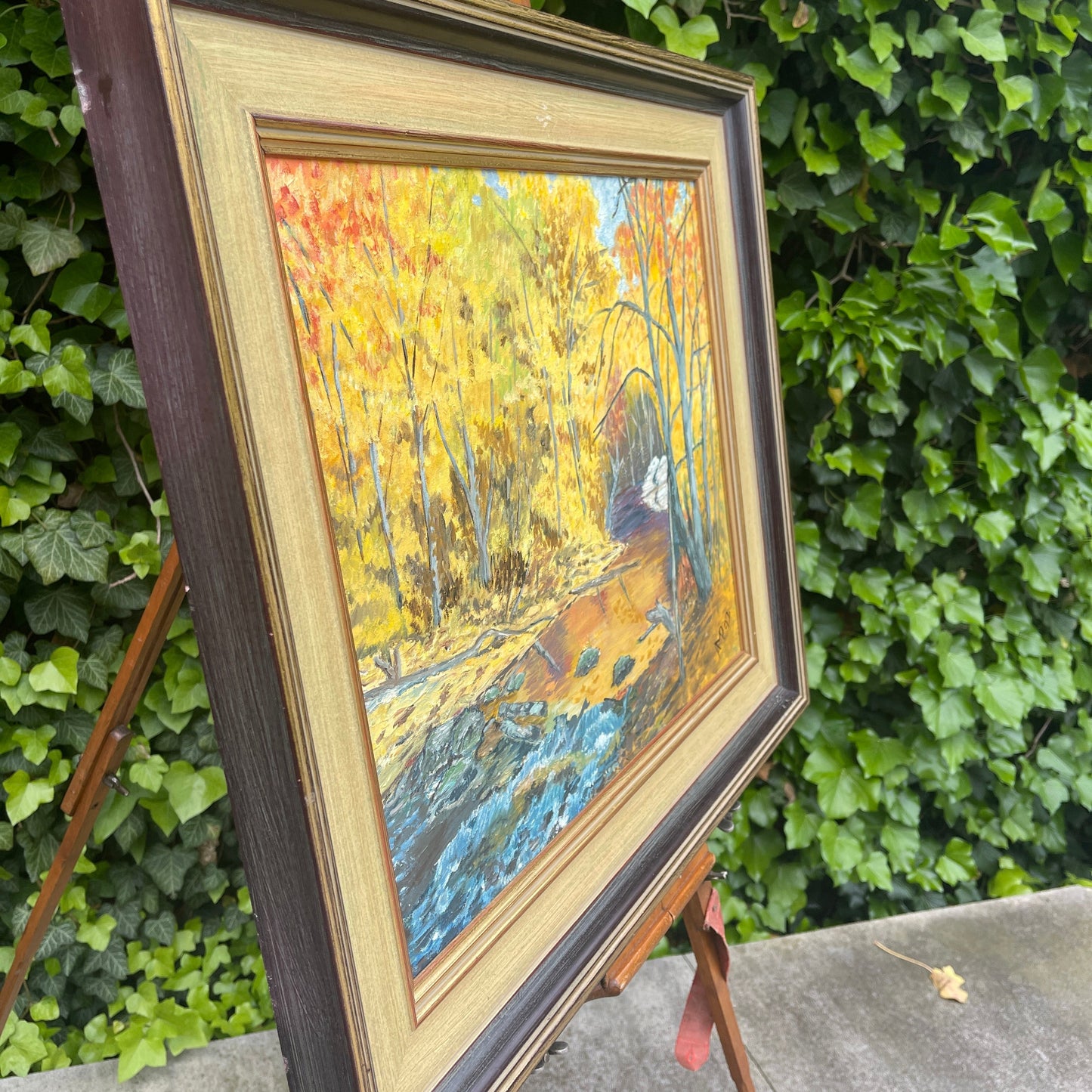 Painting on Canvas – Forest Pond in Autumn Light