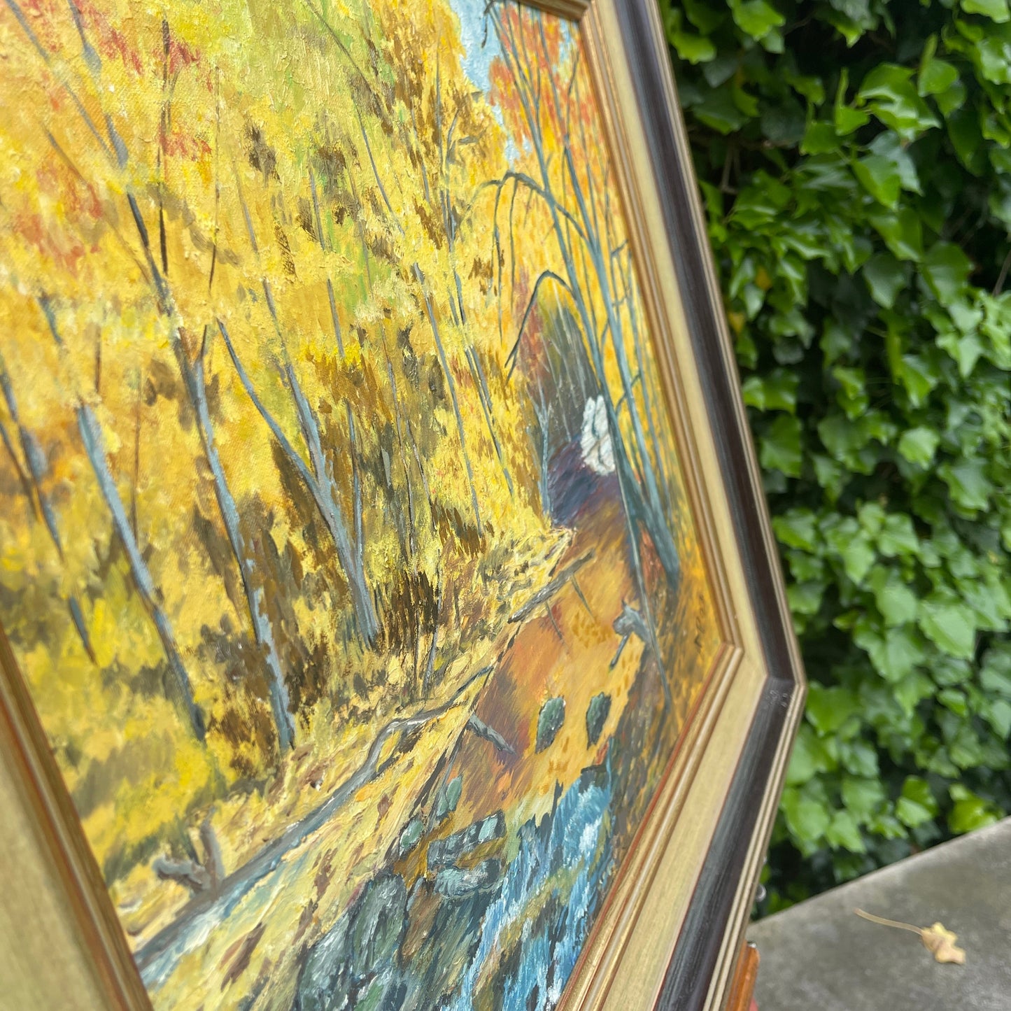 Painting on Canvas – Forest Pond in Autumn Light