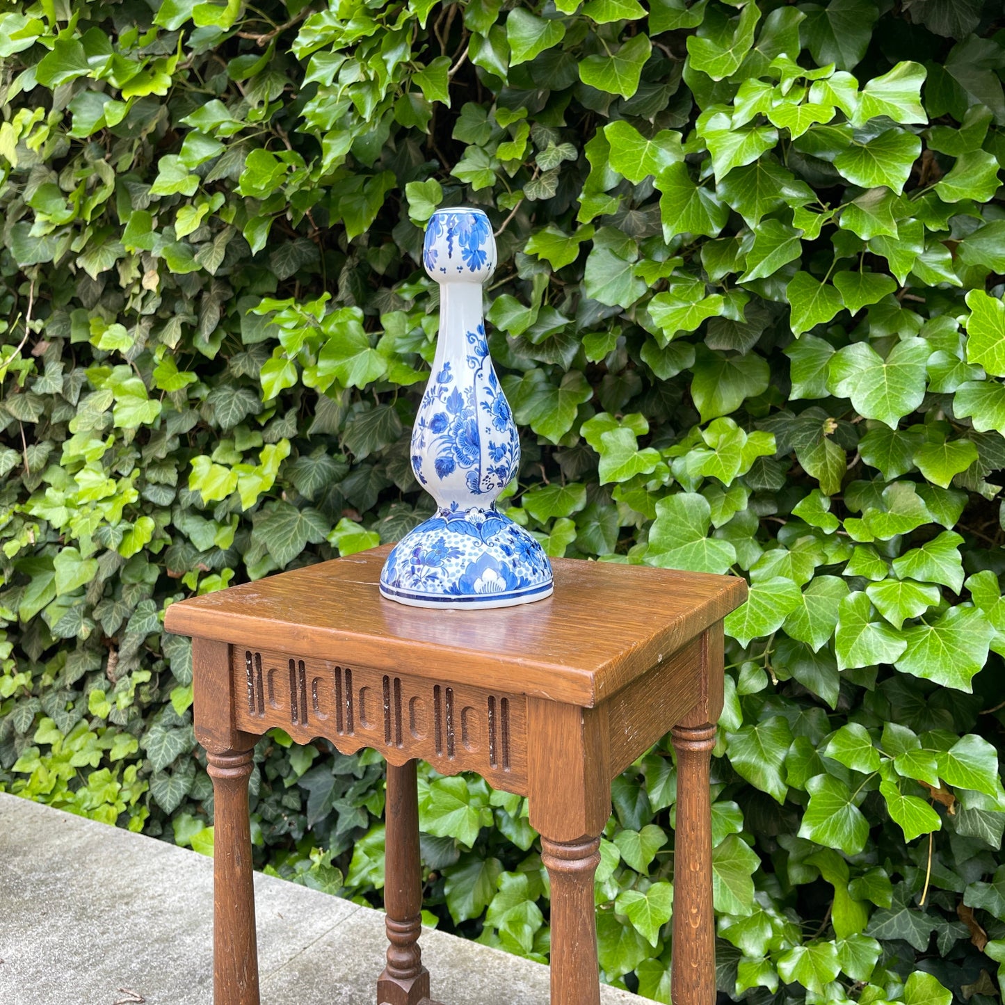 Royal Delft Blue Tulip-Shaped Candlestick