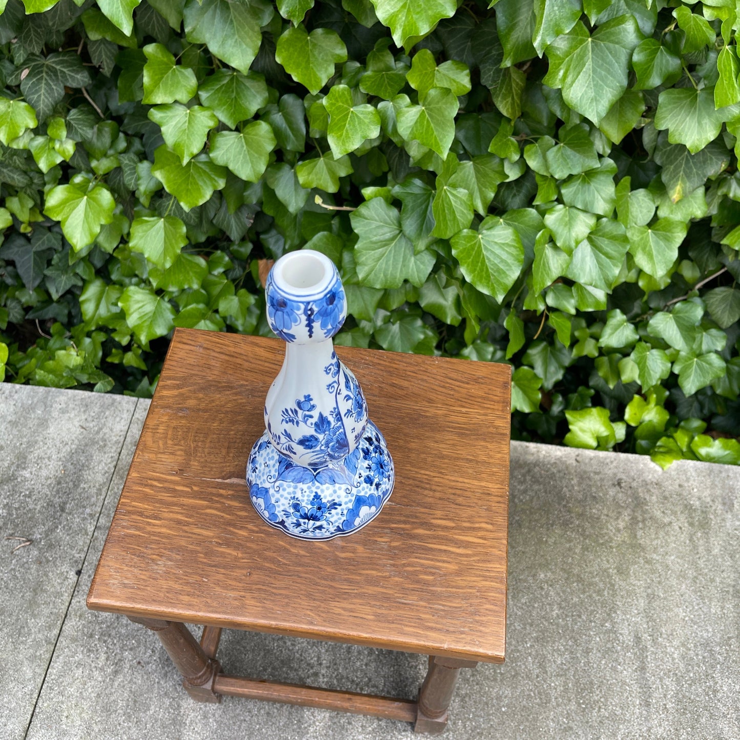 Royal Delft Blue Tulip-Shaped Candlestick