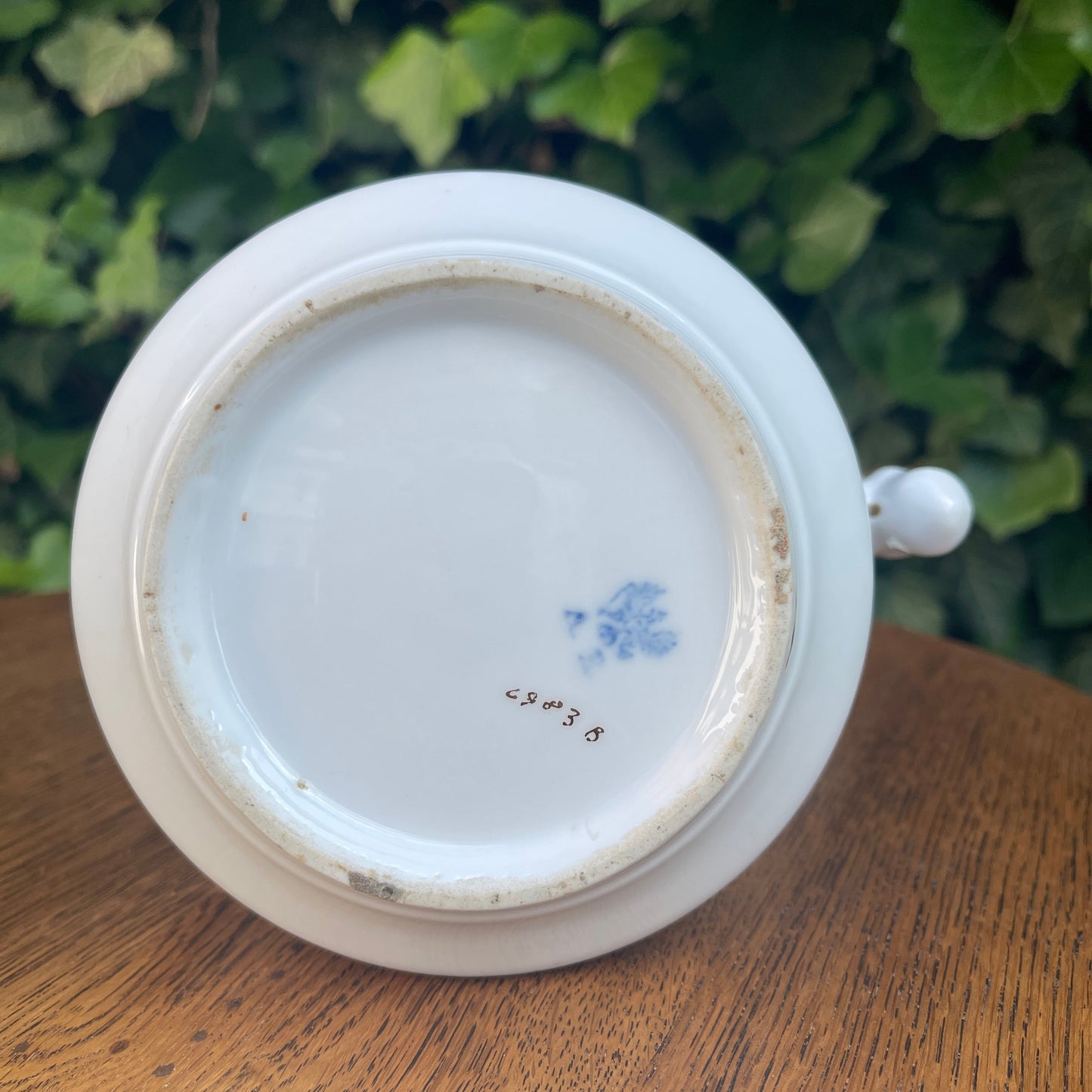 Ceramic Lidded Pitcher – Golden-Botanical Decoration
