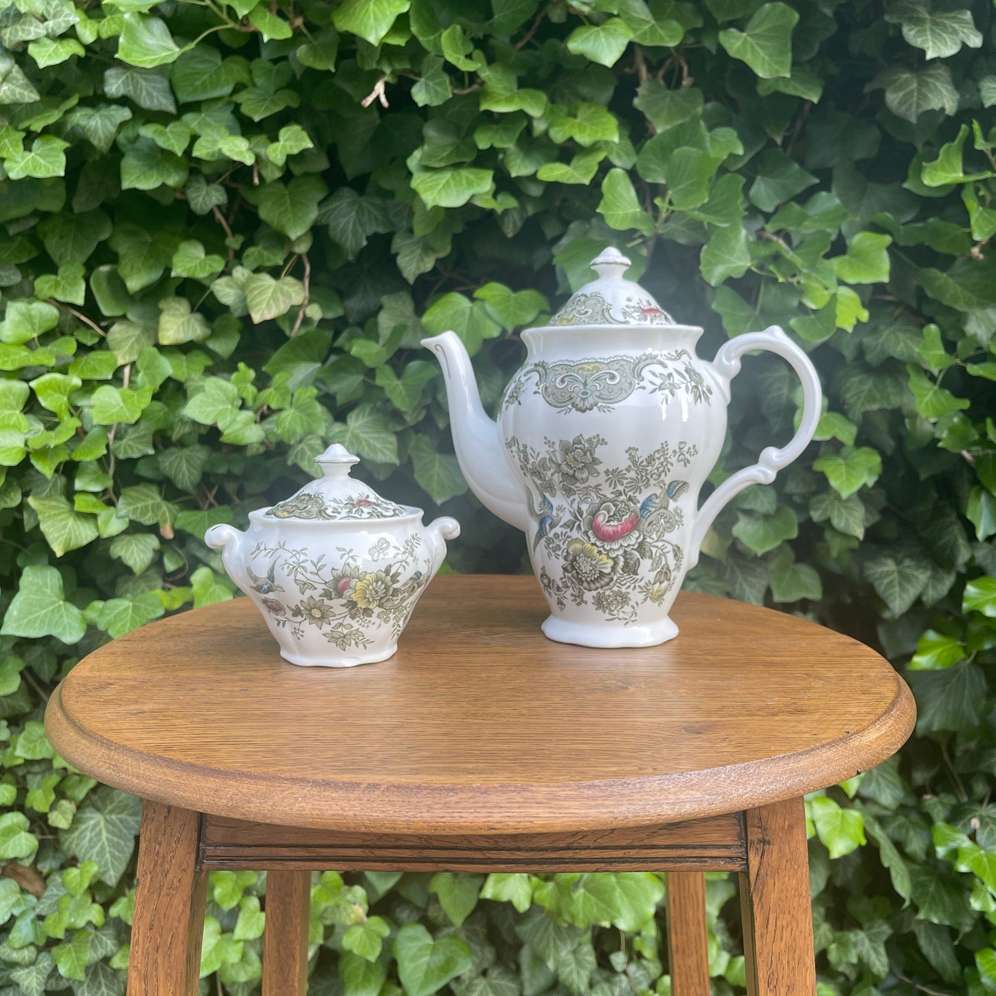 Ceramic Coffee Pot – Windsor Green Pattern