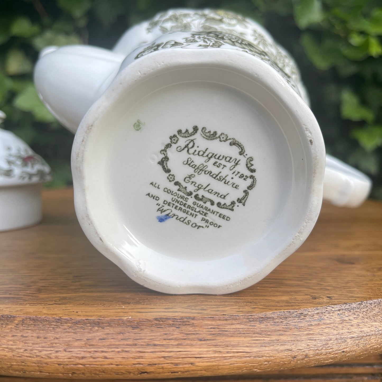 Ceramic Coffee Pot – Windsor Green Pattern
