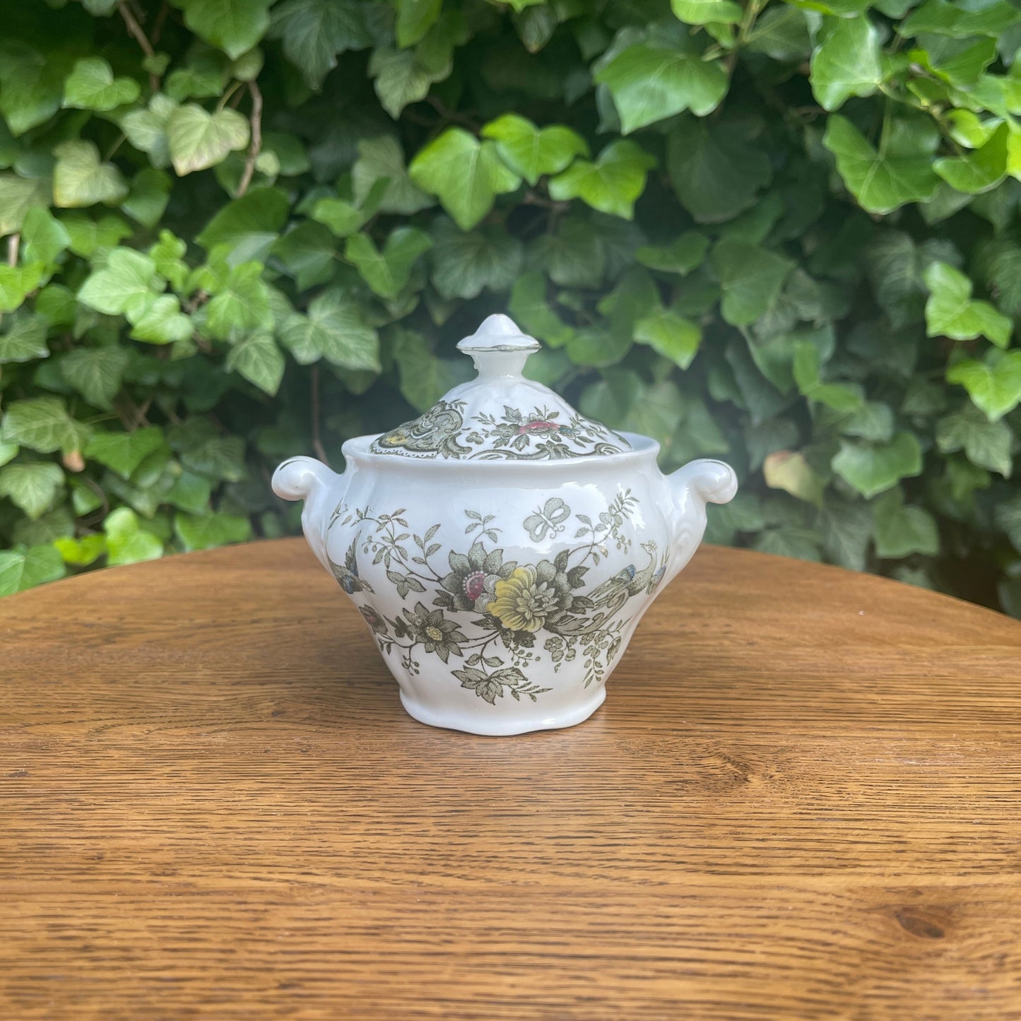Ceramic Sugar Bowl – Windsor Green Pattern
