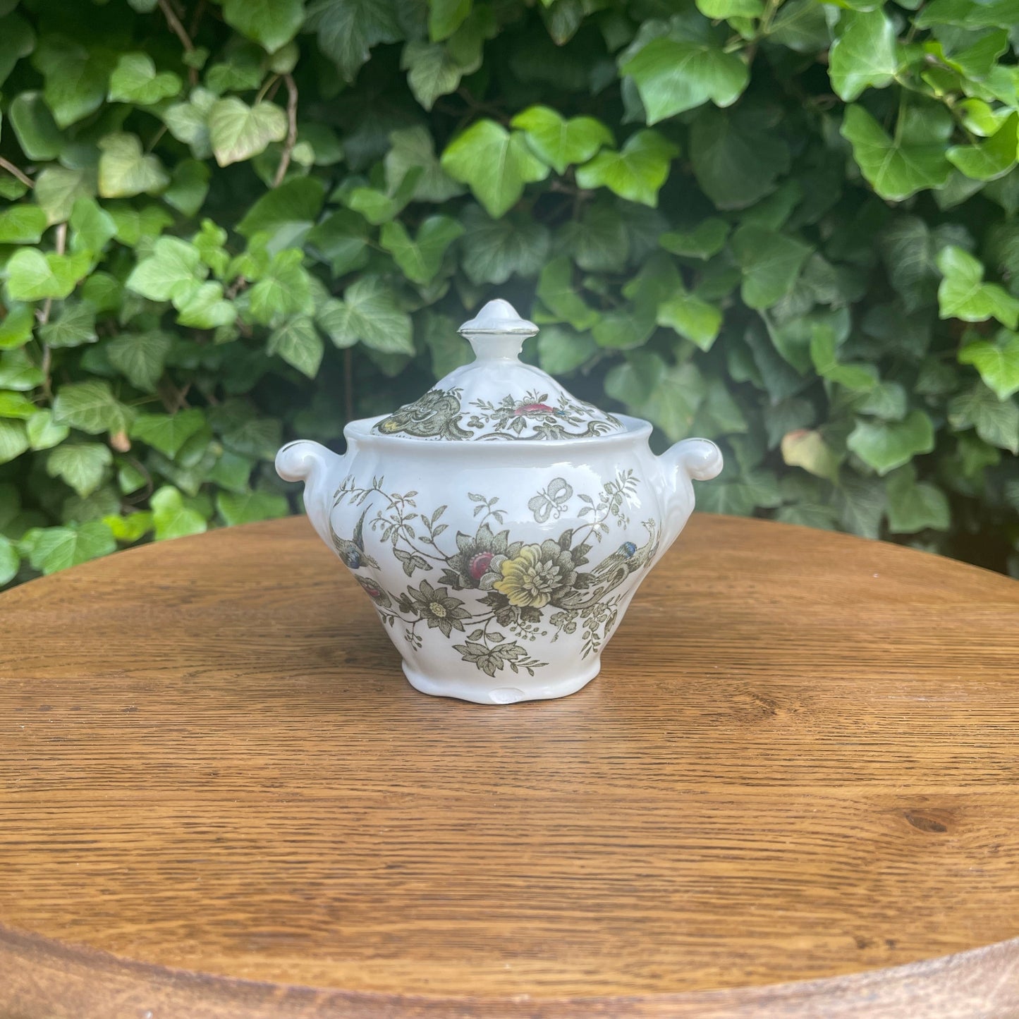 Ceramic Sugar Bowl – Windsor Green Pattern