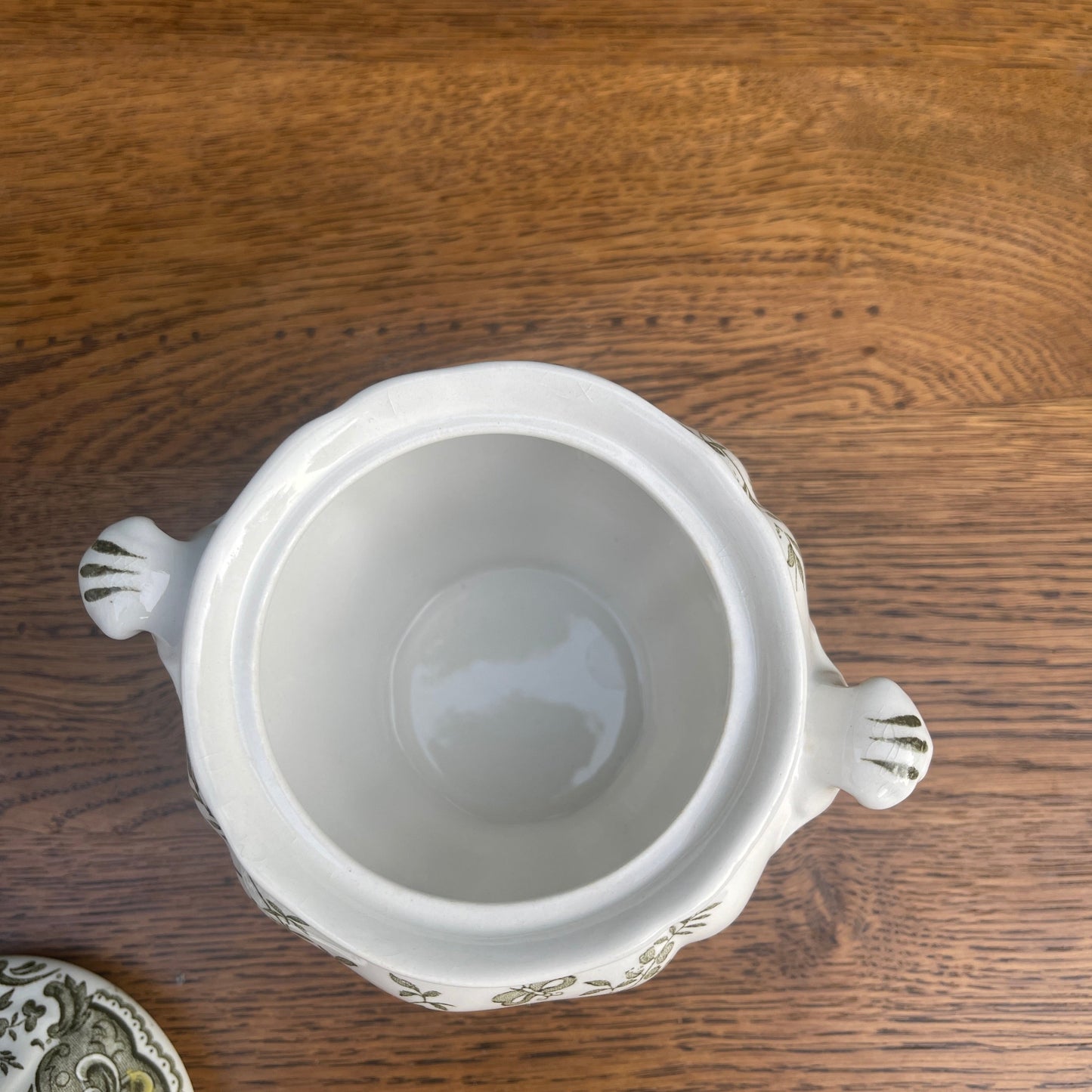 Ceramic Sugar Bowl – Windsor Green Pattern