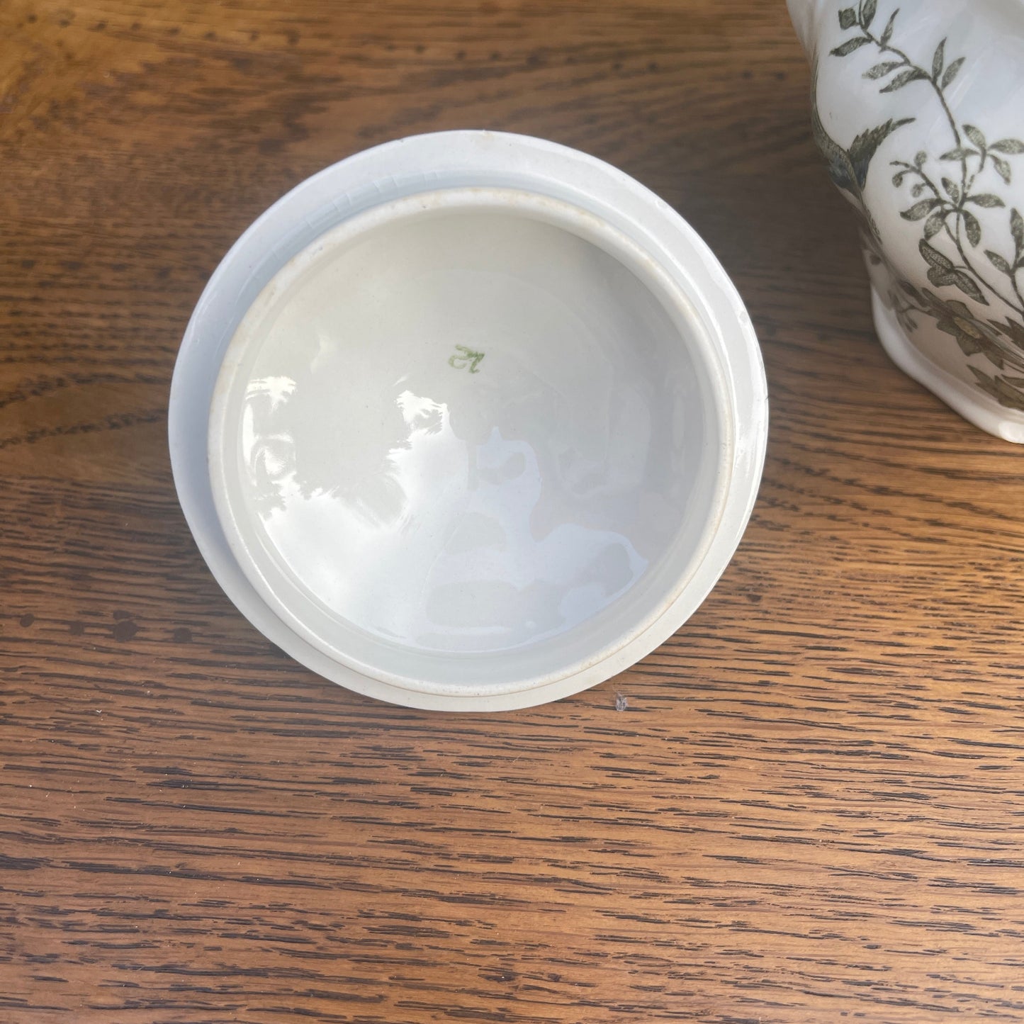 Ceramic Sugar Bowl – Windsor Green Pattern