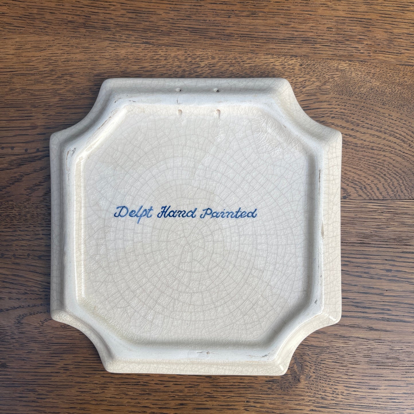 Hand-Painted Delft Style Plate – “Lente” (Spring Scene) #1