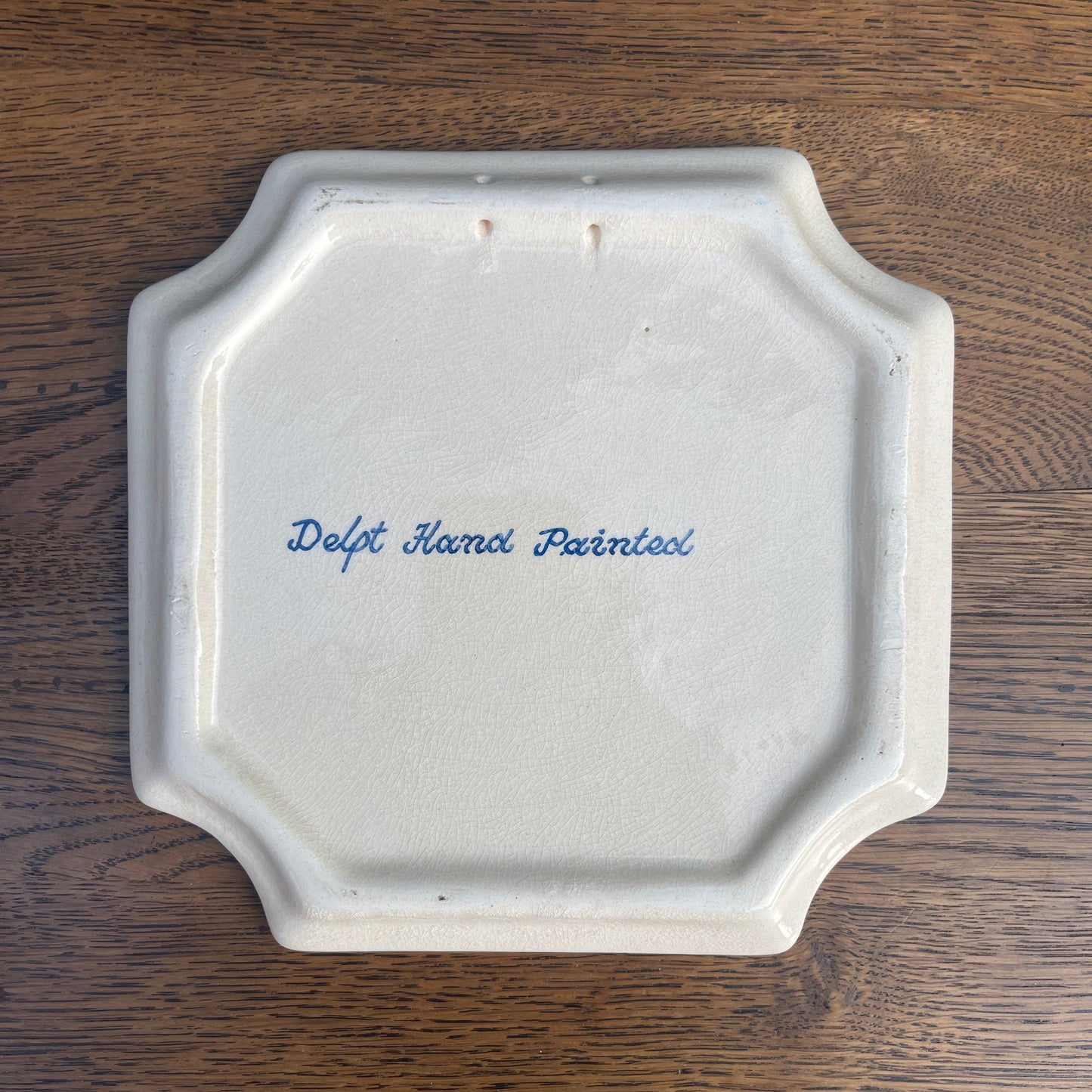 Hand-Painted Delft Style Plate – “Lente” (Spring Scene) #2
