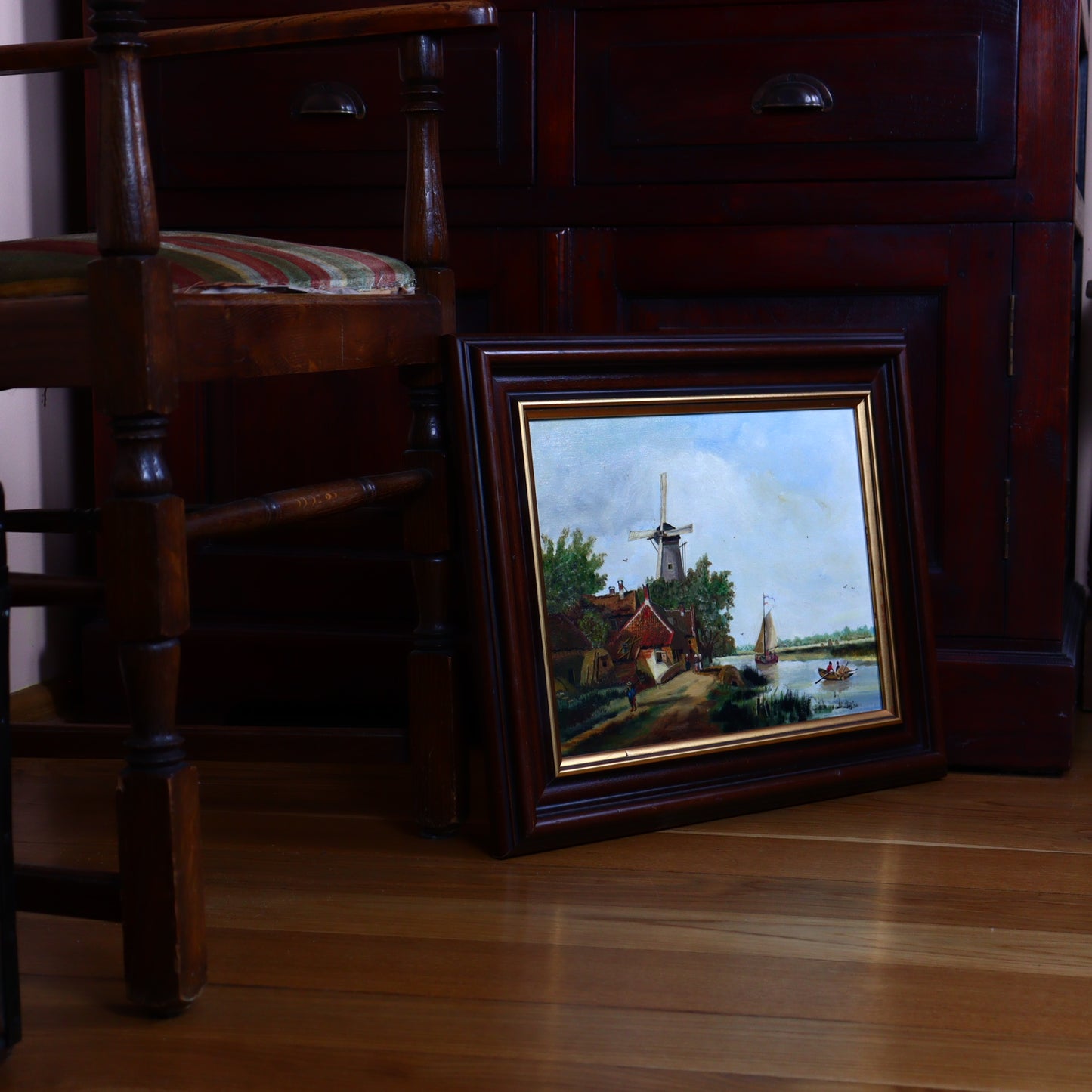 Oil Painting on Canvas – Life on the Canal