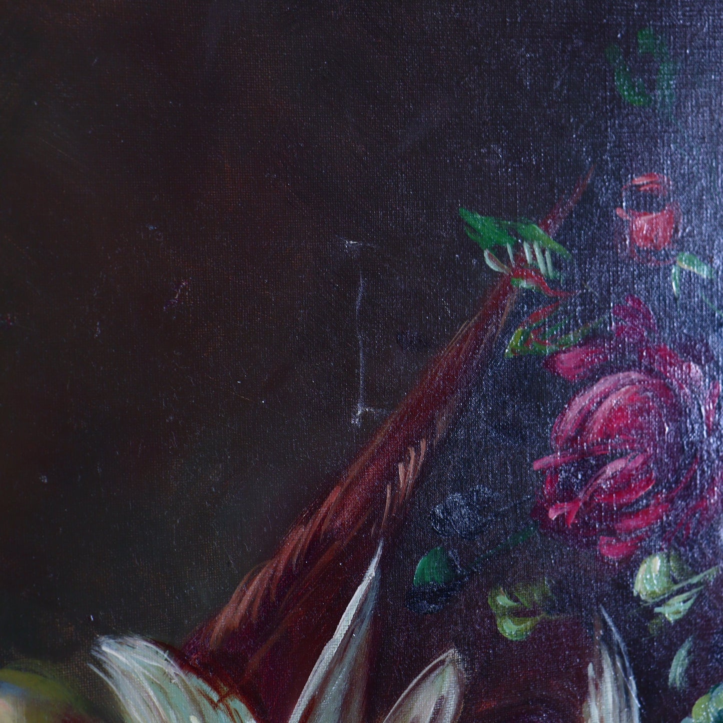 Oil Painting on Canvas – Still Life with Pheasant and Fruit