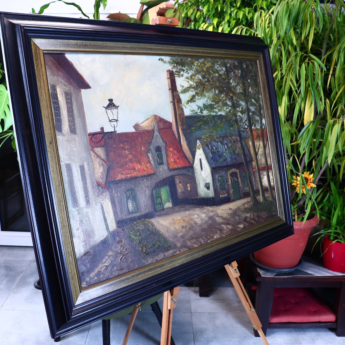 Oil Painting on Canvas – Suburban Buildings