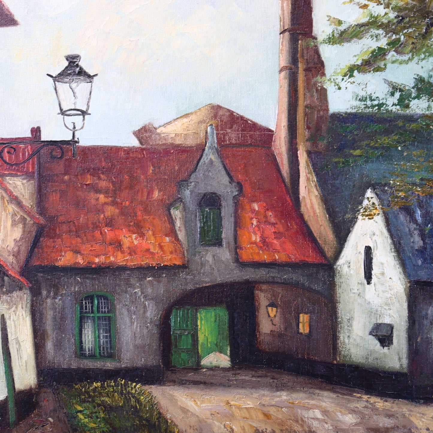Oil Painting on Canvas – Suburban Buildings