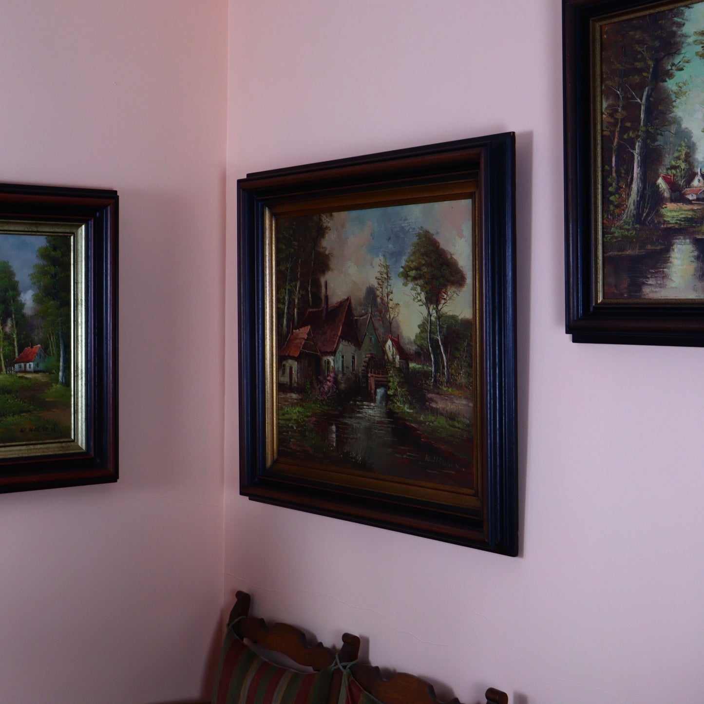 Oil Painting on Canvas – Watermill in the Forest