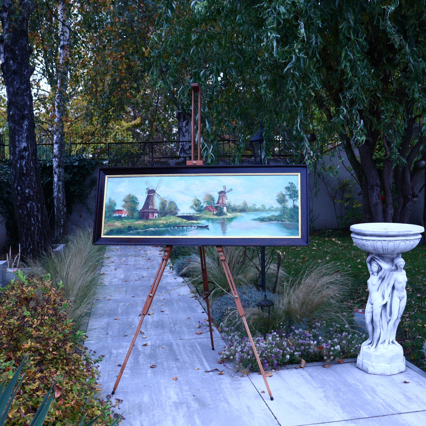 Oil on Canvas – Windmills On The River
