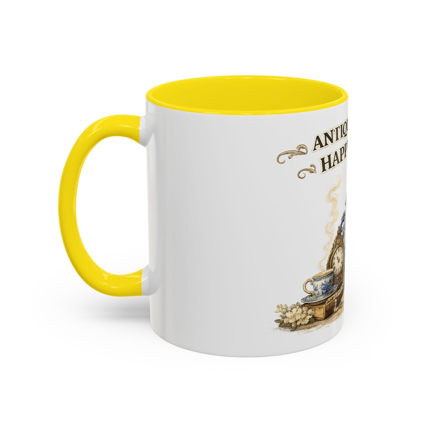 Antiques Are My Happy Place Coffee Mug — Vintage Collection Accent Mug