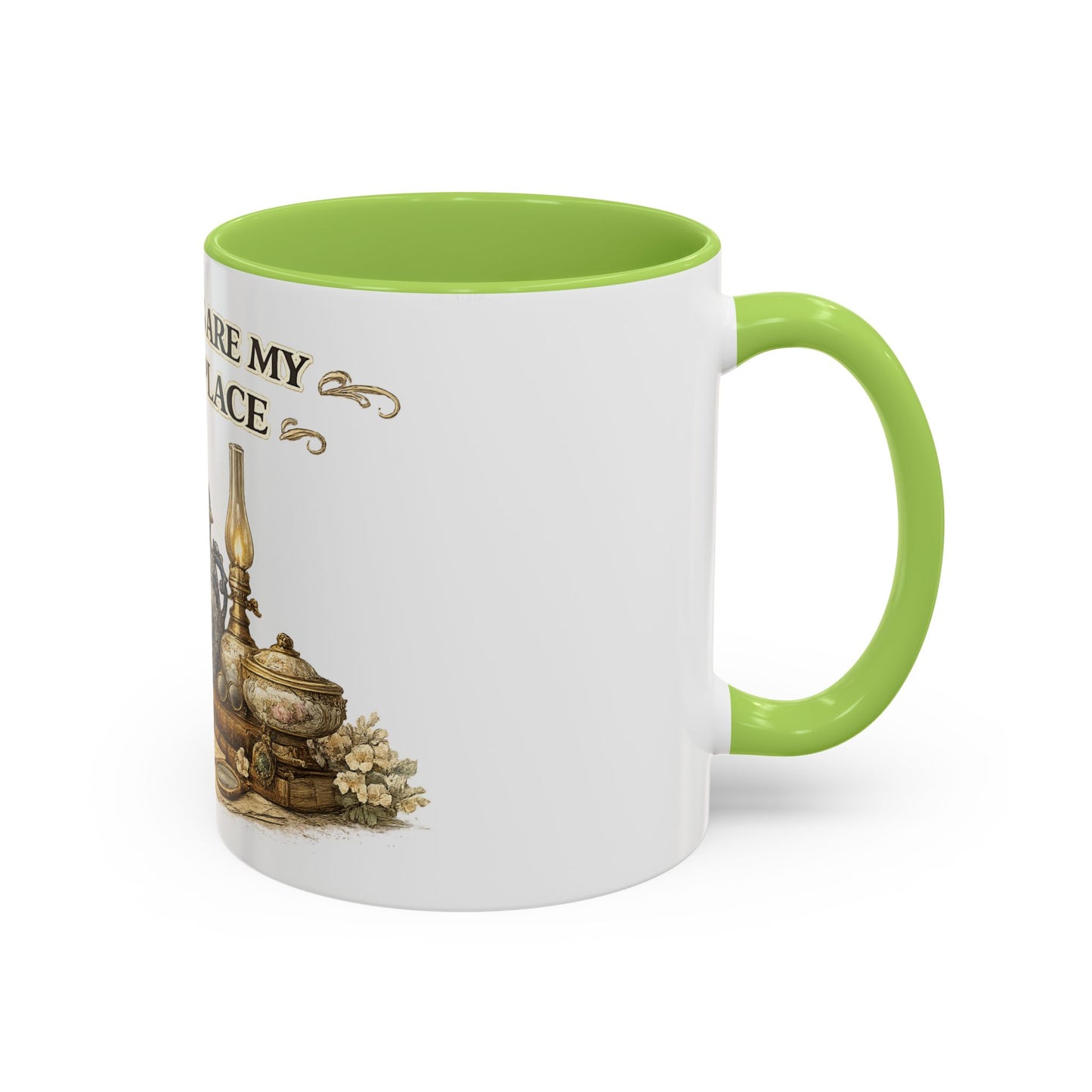 Antiques Are My Happy Place Coffee Mug — Vintage Collection Accent Mug
