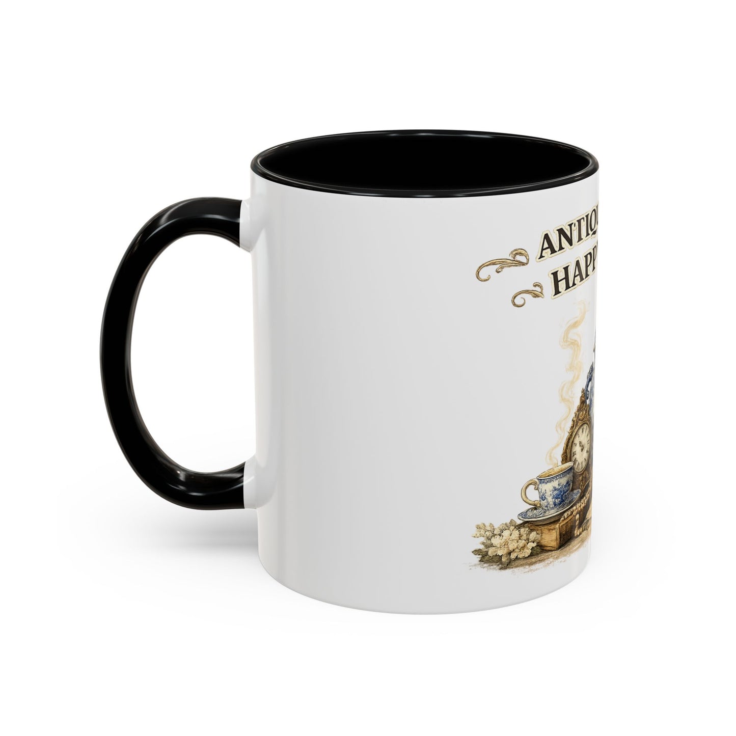 Antiques Are My Happy Place Coffee Mug — Vintage Collection Accent Mug