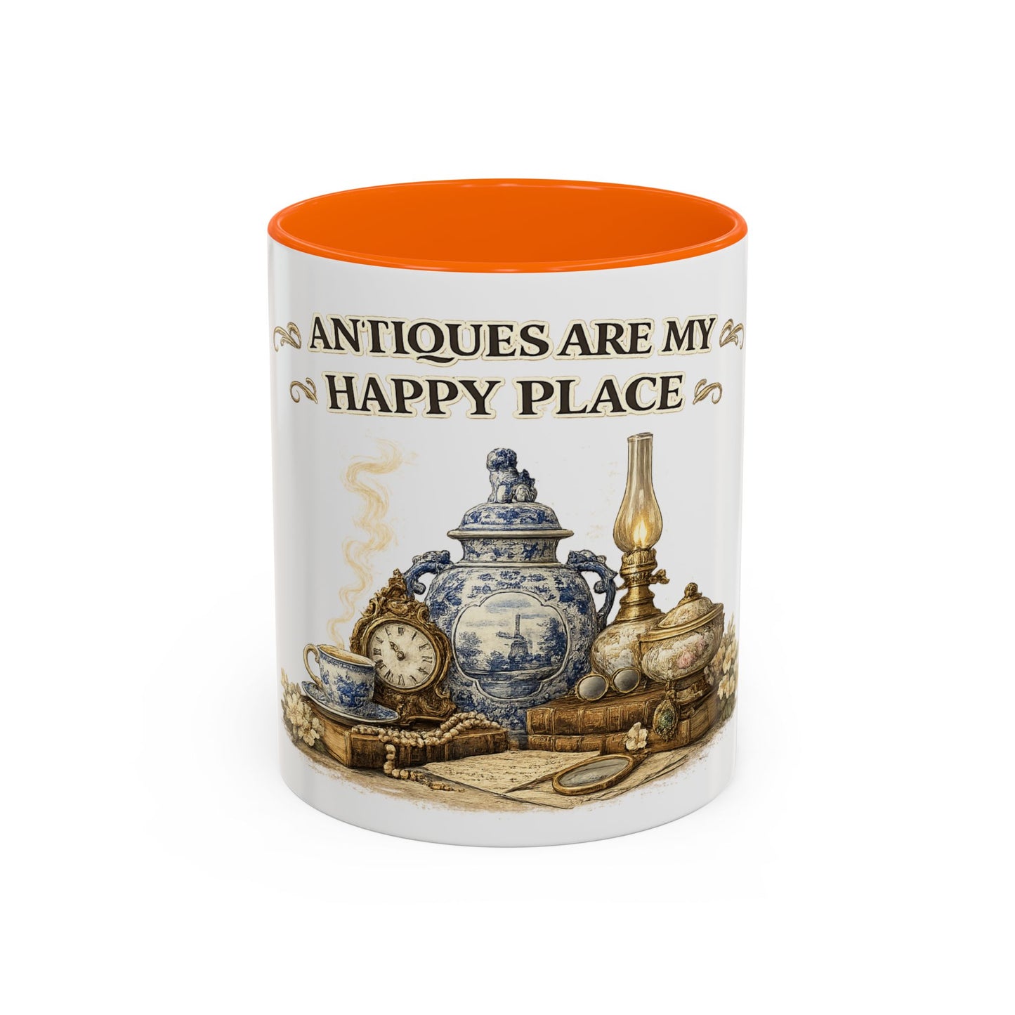 Antiques Are My Happy Place Coffee Mug — Vintage Collection Accent Mug
