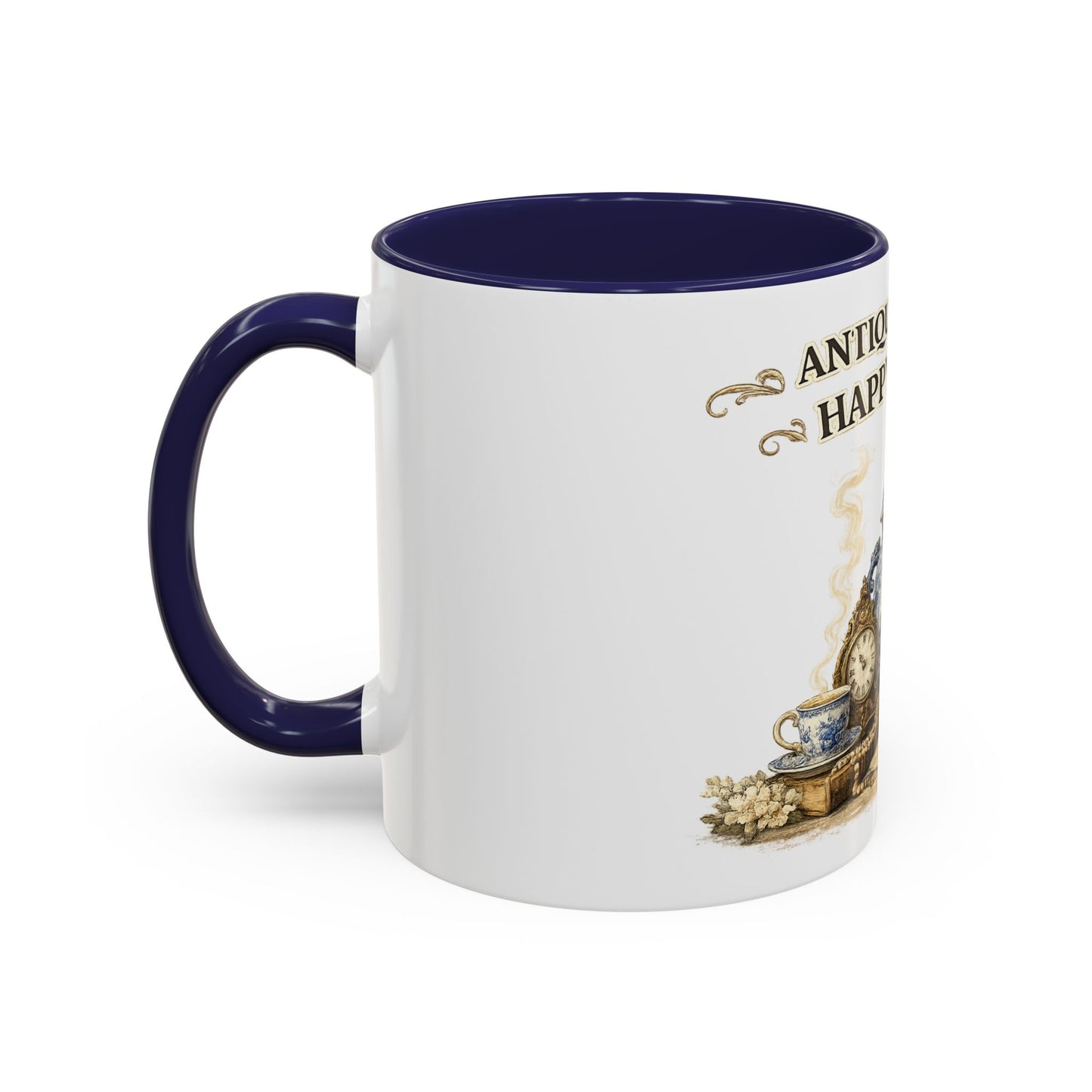 Antiques Are My Happy Place Coffee Mug — Vintage Collection Accent Mug