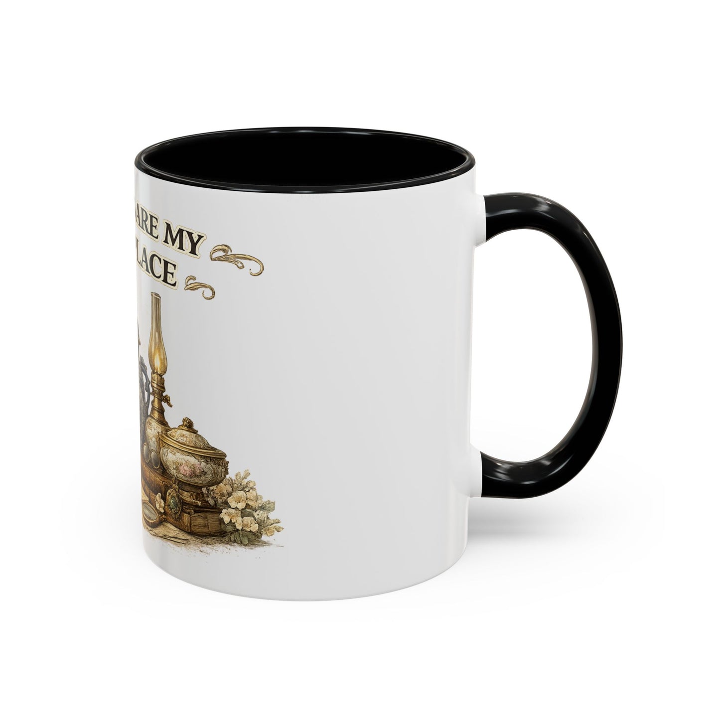 Antiques Are My Happy Place Coffee Mug — Vintage Collection Accent Mug
