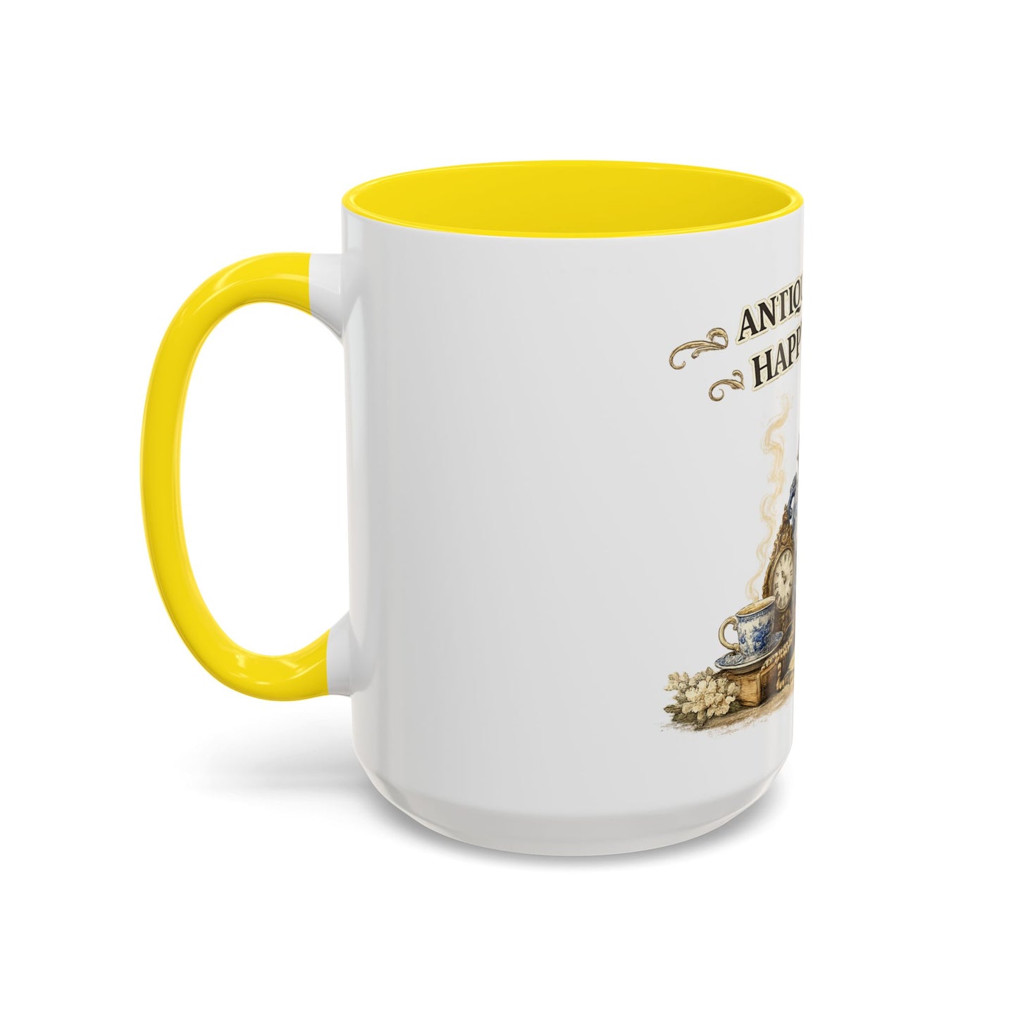 Antiques Are My Happy Place Coffee Mug — Vintage Collection Accent Mug