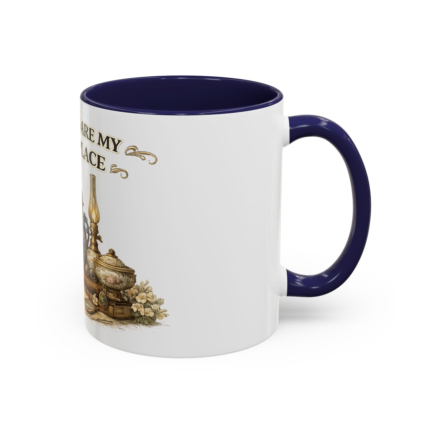 Antiques Are My Happy Place Coffee Mug — Vintage Collection Accent Mug