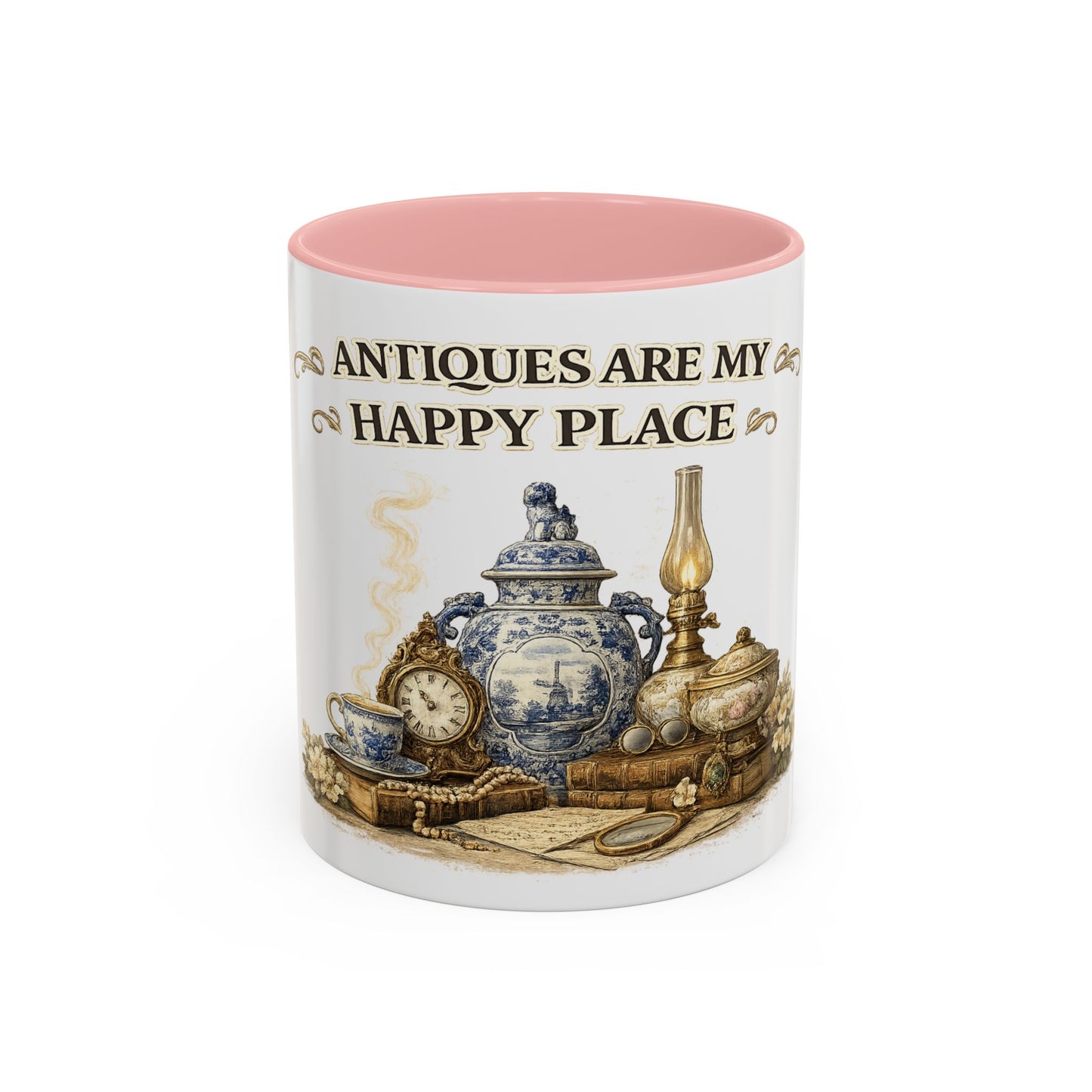 Antiques Are My Happy Place Coffee Mug — Vintage Collection Accent Mug