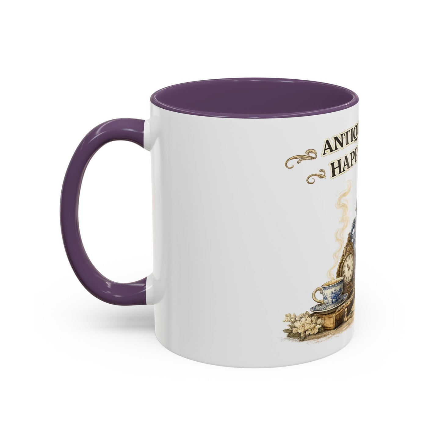 Antiques Are My Happy Place Coffee Mug — Vintage Collection Accent Mug