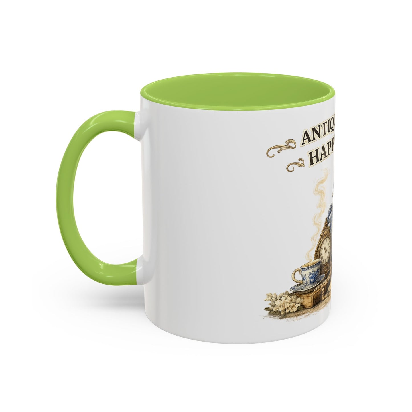Antiques Are My Happy Place Coffee Mug — Vintage Collection Accent Mug