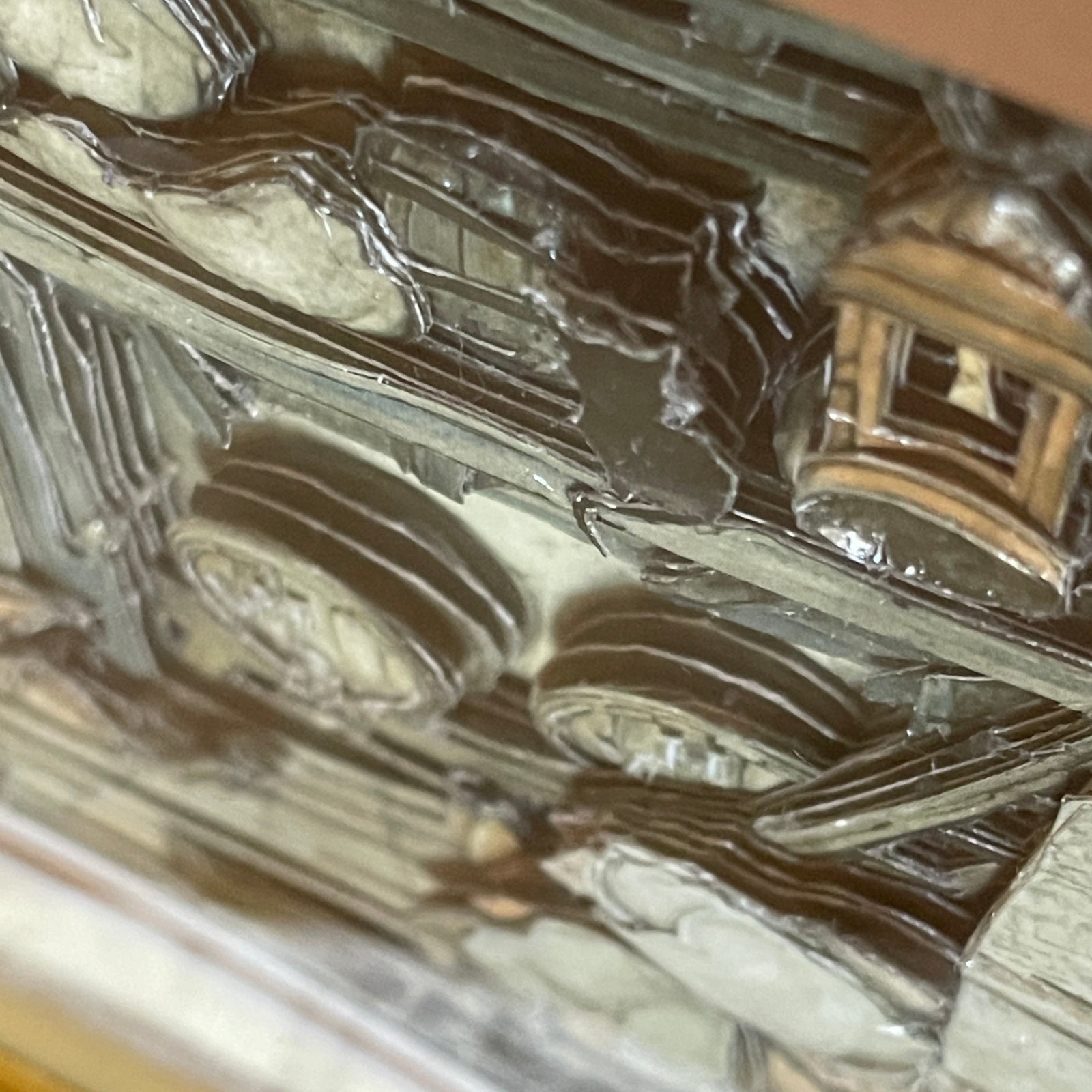 Close-up of a textured surface with patterns