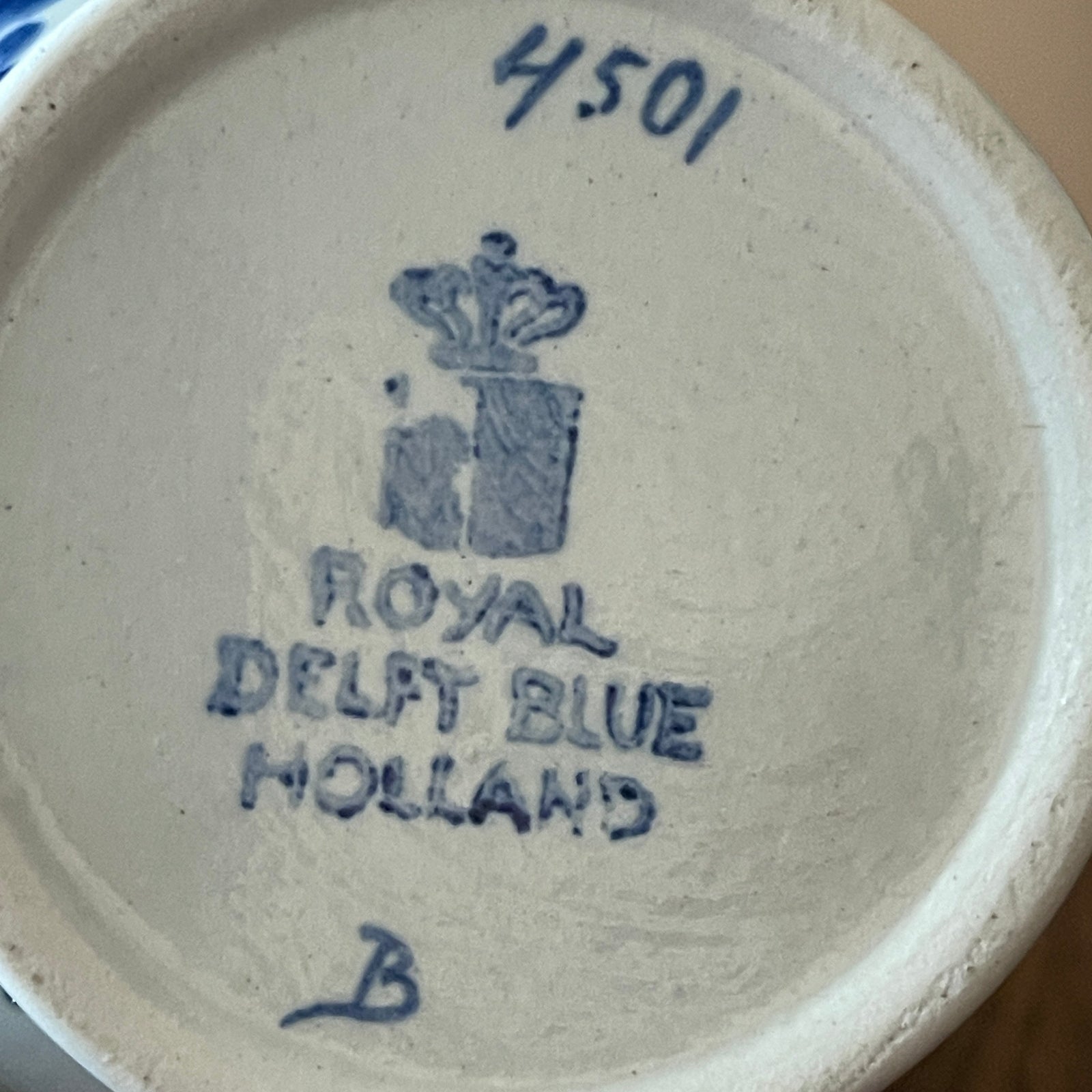 Royal Delft Blue Holland mark on a ceramic product
