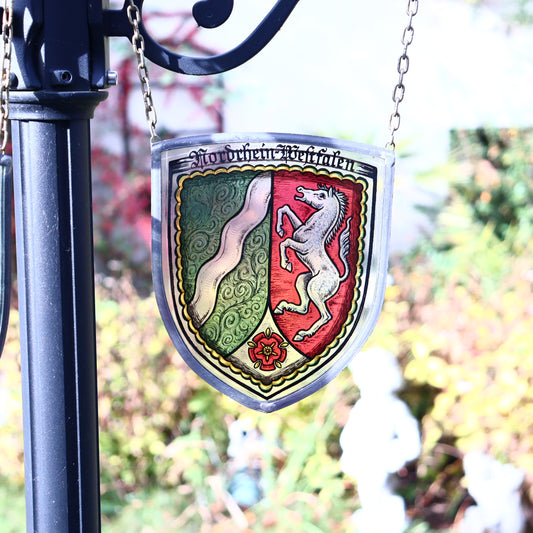 Decorative Glass Emblem – Coat of Arms of North Rhine-Westphalia